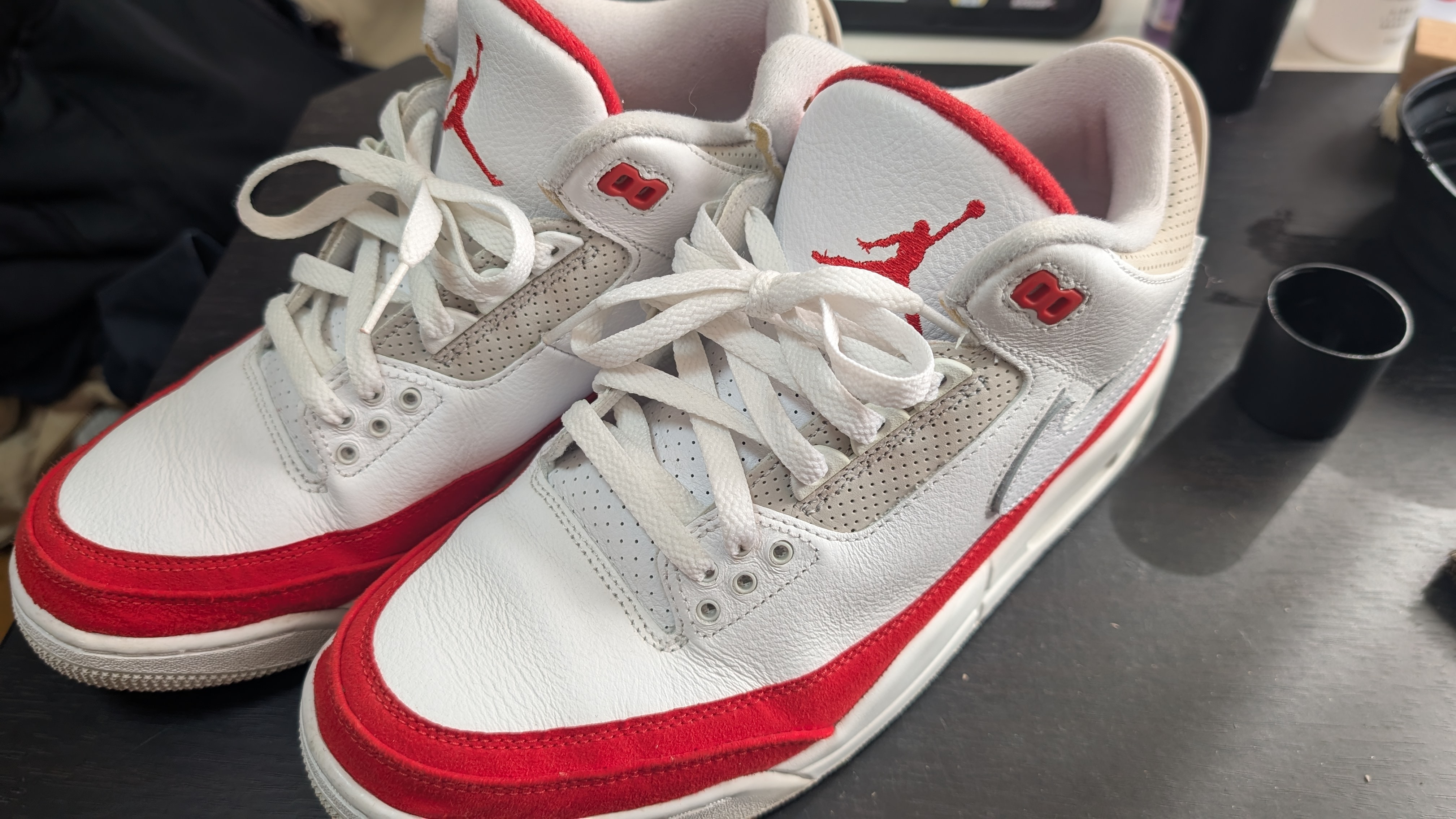 ナイキ エアジョーダン3 レトロ "ティンカー  ホワイト/ユニバーシティレッド"