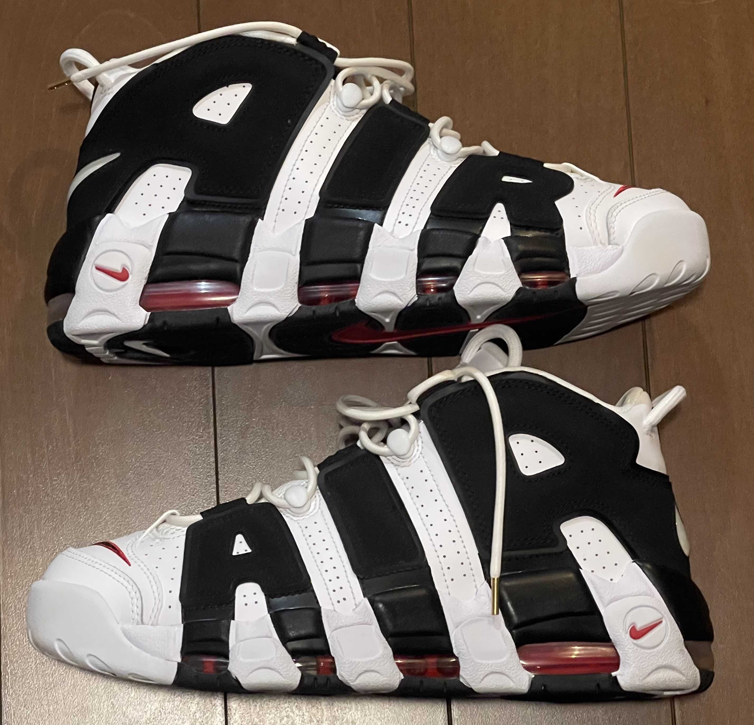 NIKE AIR MORE UPTEMPO "WHITE/BLACK/UNIVERSITY RED"(2020)