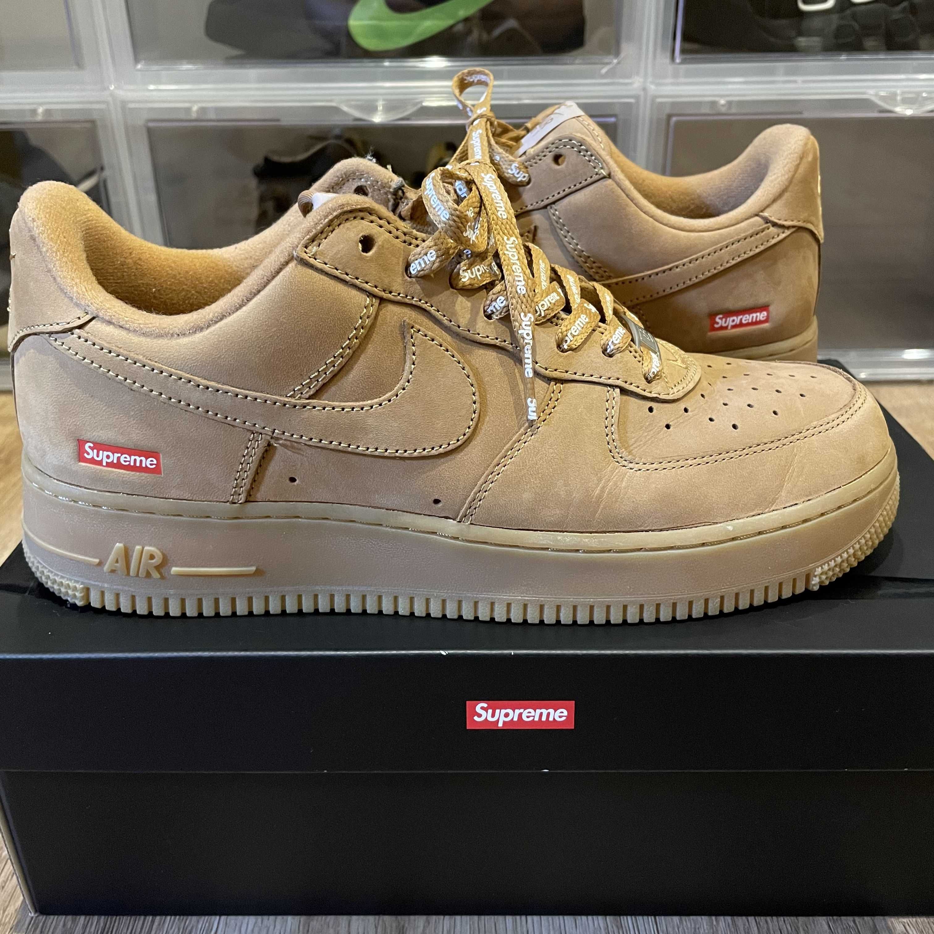 Supreme × Nike Air Force 1 Low "Flax/Wheat"