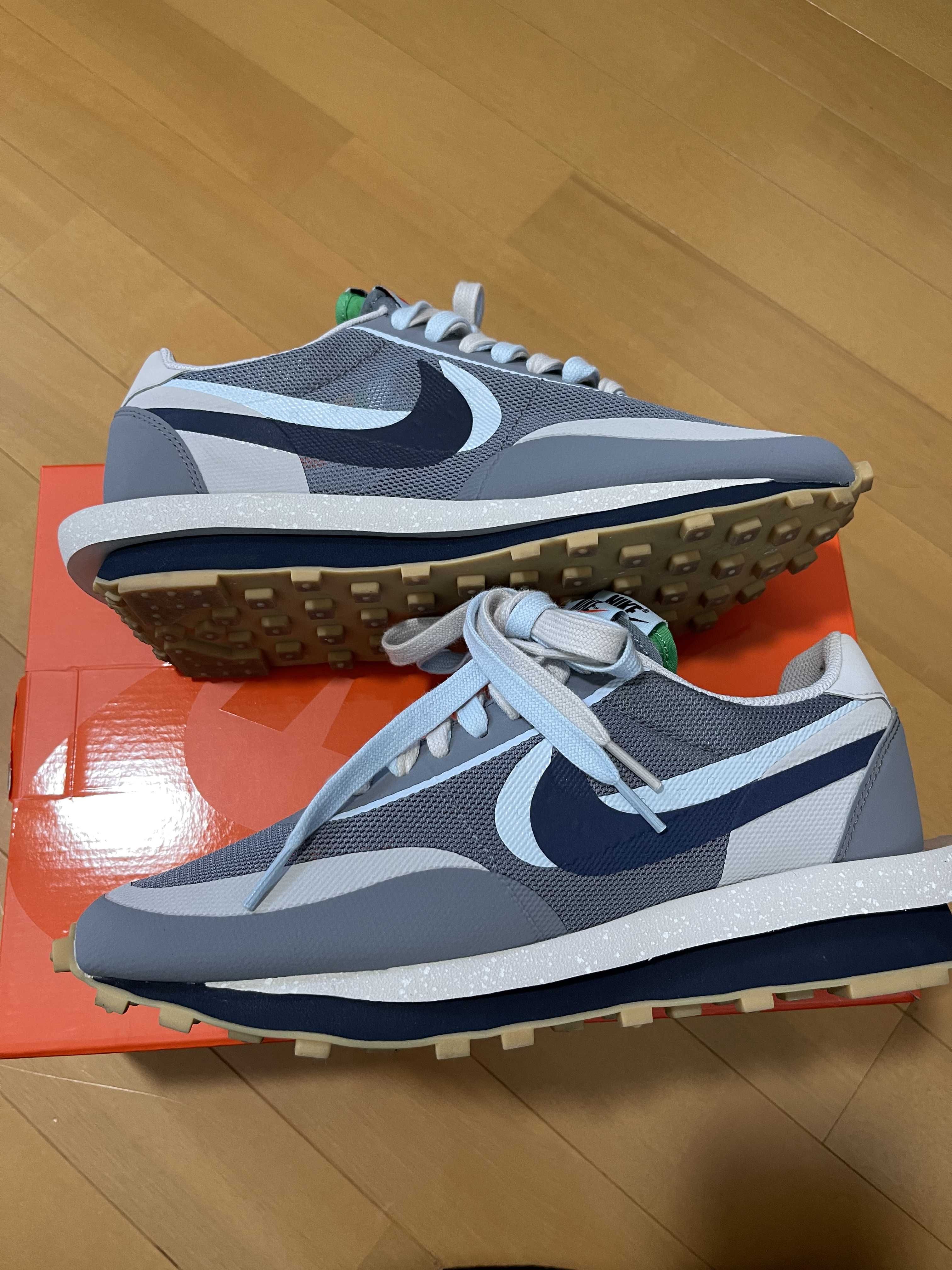CLOT × Sacai × Nike LD Waffle "Grey Obsidian/Cool Grey"