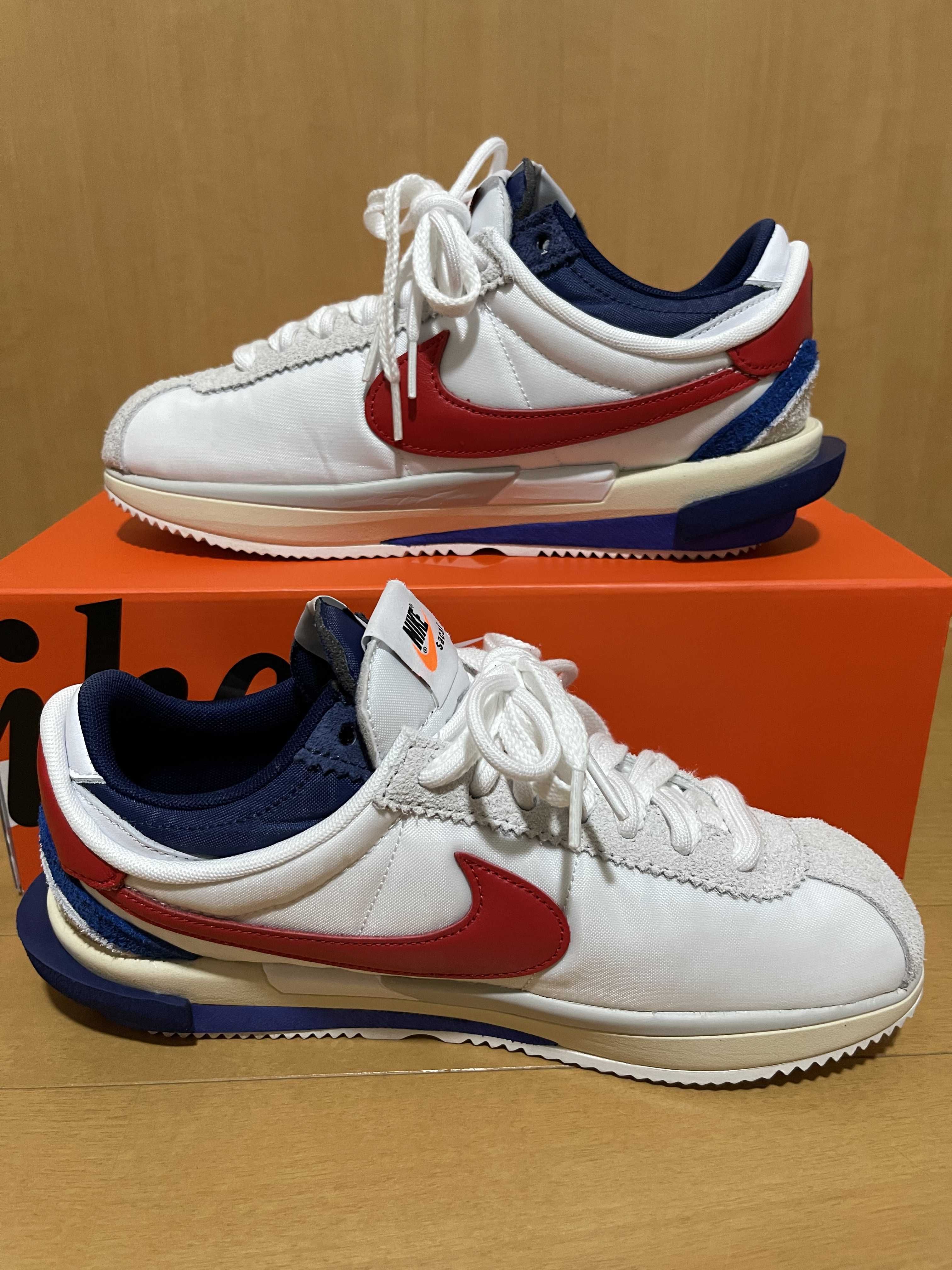 sacai × Nike Zoom Cortez "White and University Red"