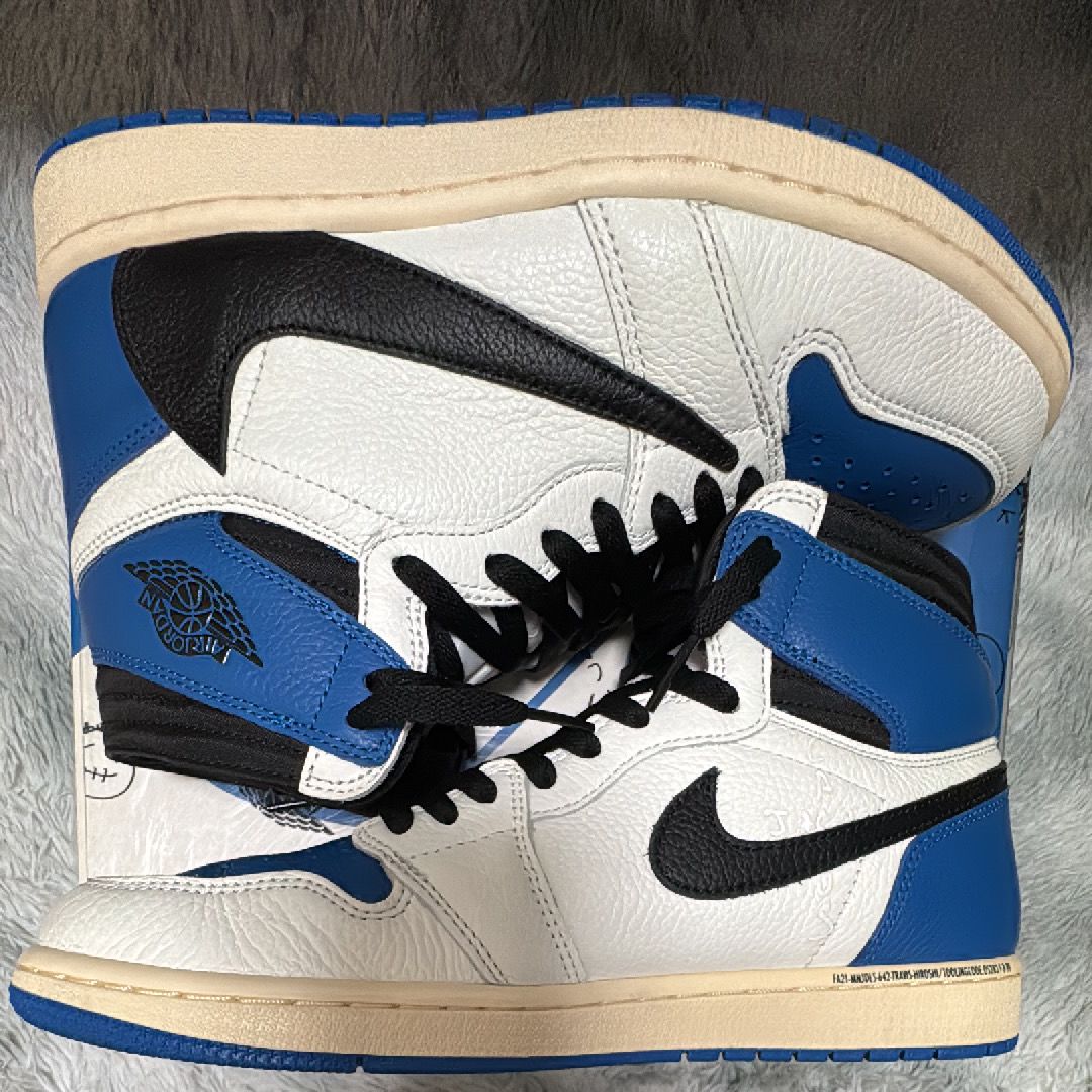 Travis Scott × fragment design × Nike Air Jordan 1 Retro High OG SP "Military Blue"