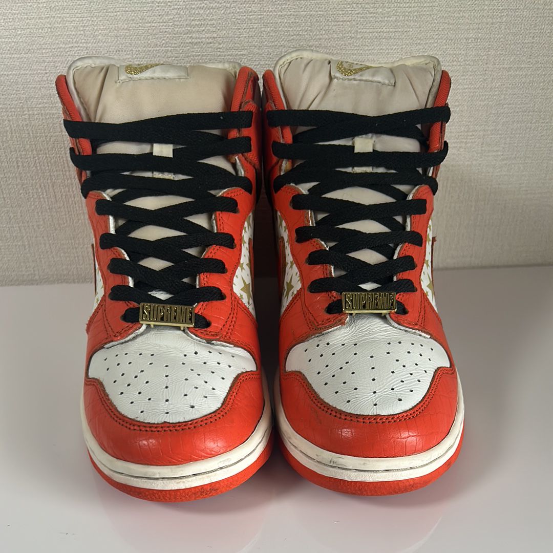 Supreme × Nike SB Dunk High "Orange Stars"