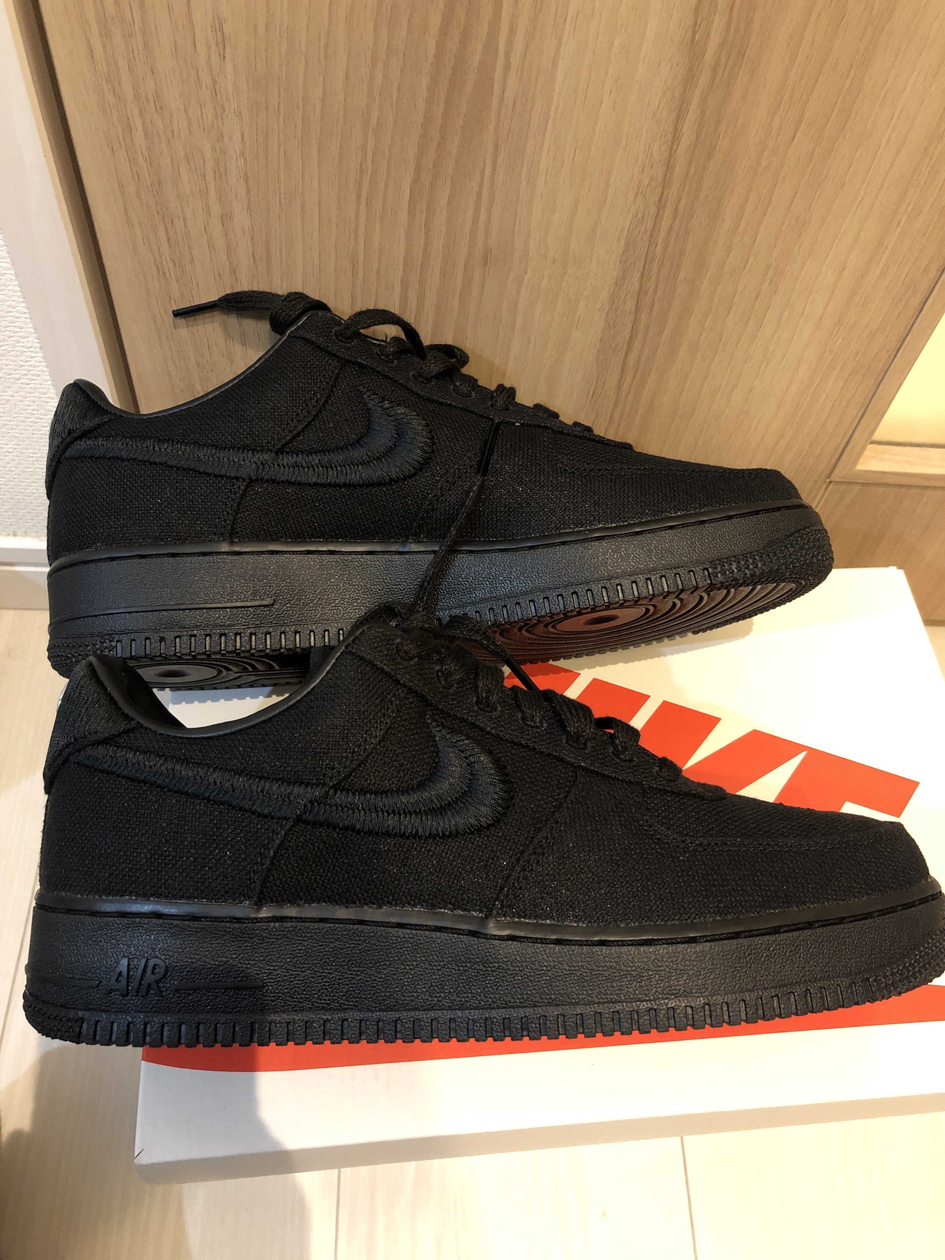 Stussy × Nike Air Force 1 Low "Triple Black"