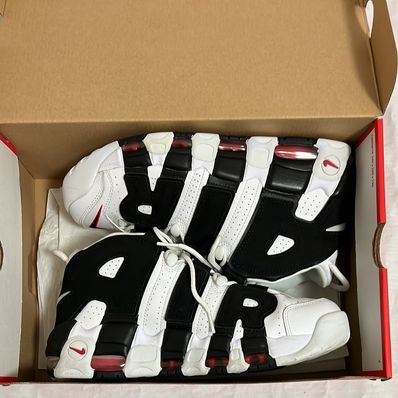 NIKE AIR MORE UPTEMPO "WHITE/BLACK/UNIVERSITY RED"(2020)