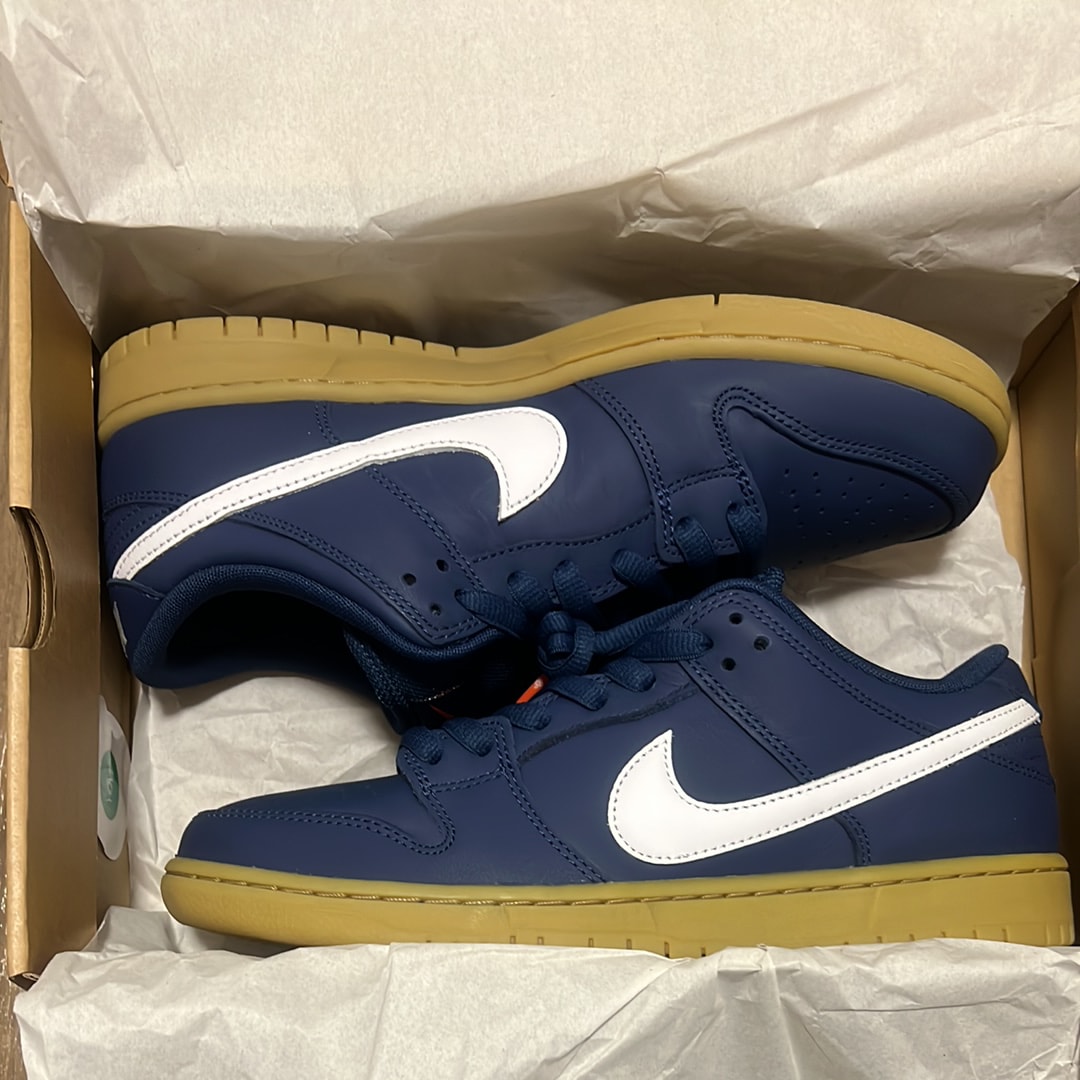 Nike SB Dunk Low Pro ISO Orange Label "Navy Gum"
