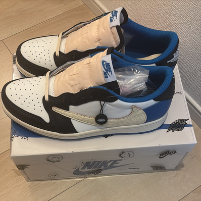 Travis Scott × fragment design × Nike Air Jordan 1 Low OG SP "Military Blue"
