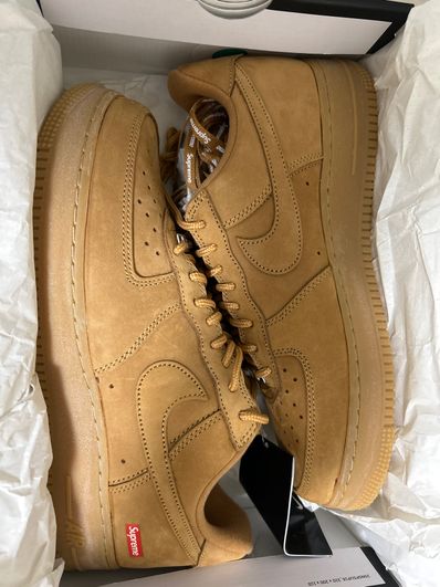Supreme × Nike Air Force 1 Low "Flax/Wheat"