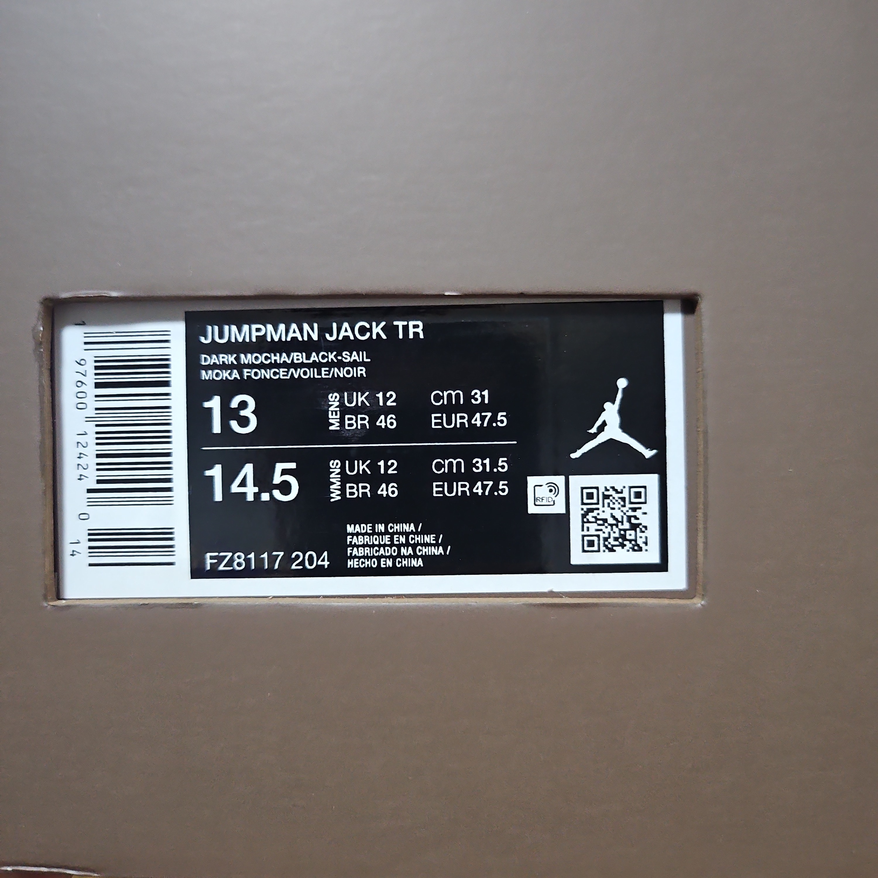 Travis Scott × Nike Jordan Jumpman Jack TR CJ1 T-Rexx "Black and Dark Mocha"