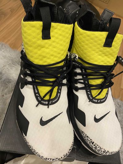ACRONYM × Nike Air Presto Mid "White/Black/Dynamic Yellow"