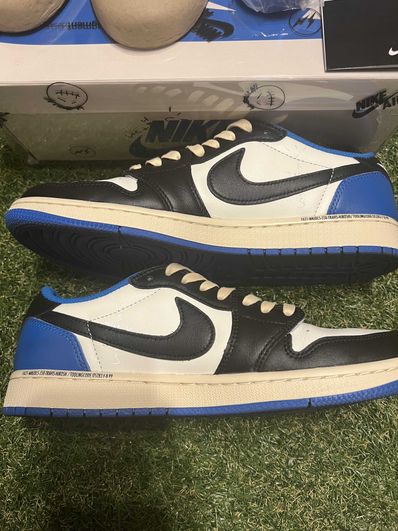 Travis Scott × fragment design × Nike Air Jordan 1 Low OG SP "Military Blue"