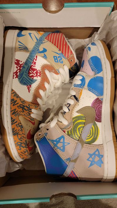 THOMAS CAMPBELL × Nike SB Dunk High "Ice Jade/Circuit Orange-Sail"