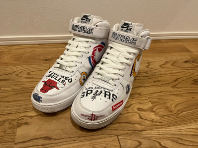 Supreme × NBA × Nike Air Force 1 Mid '07 "White"