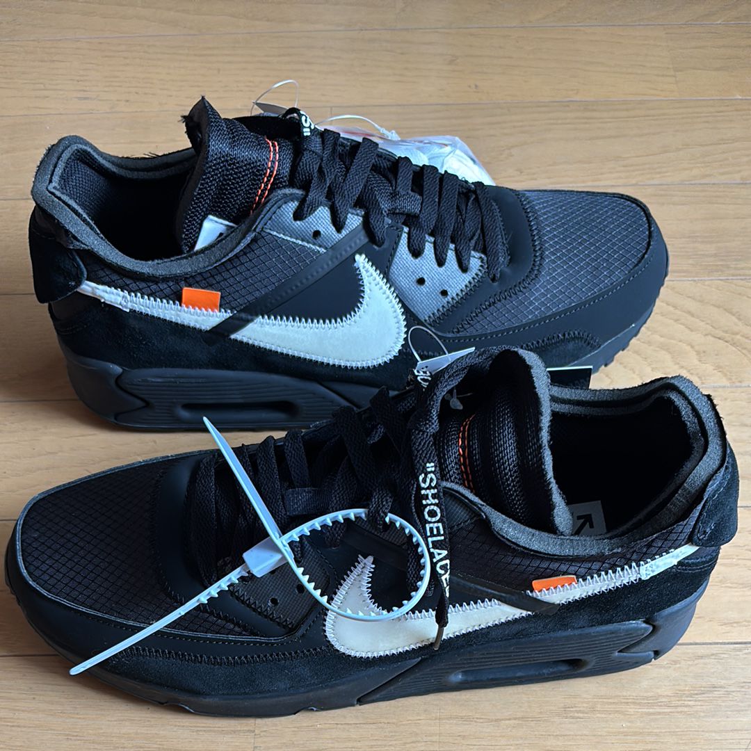 Off-White × Nike Air Max 90 "Black/Black-Cone-White"