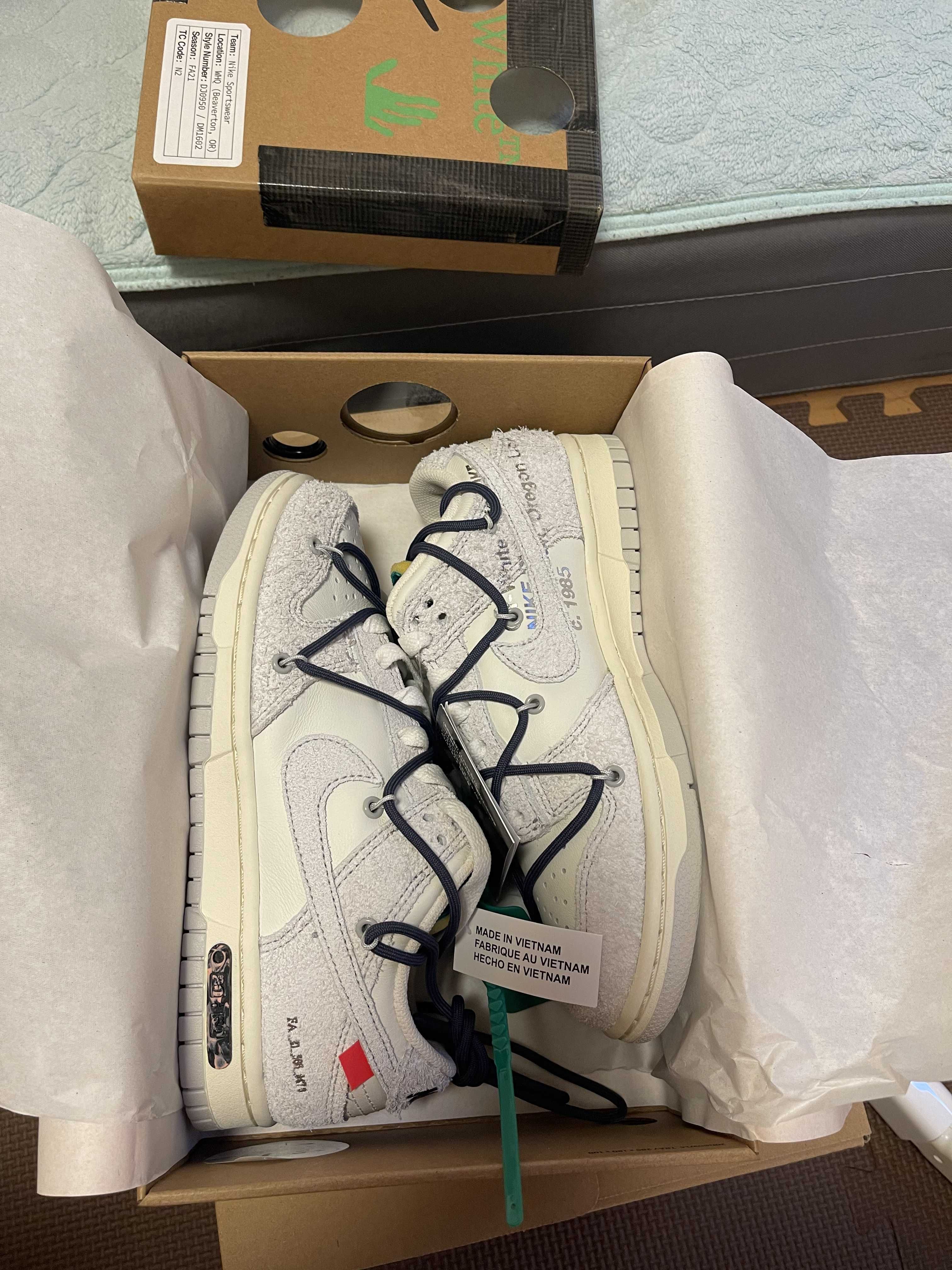 Off-White × Nike Dunk Low "Sail/Neutral Grey/Gridiron"