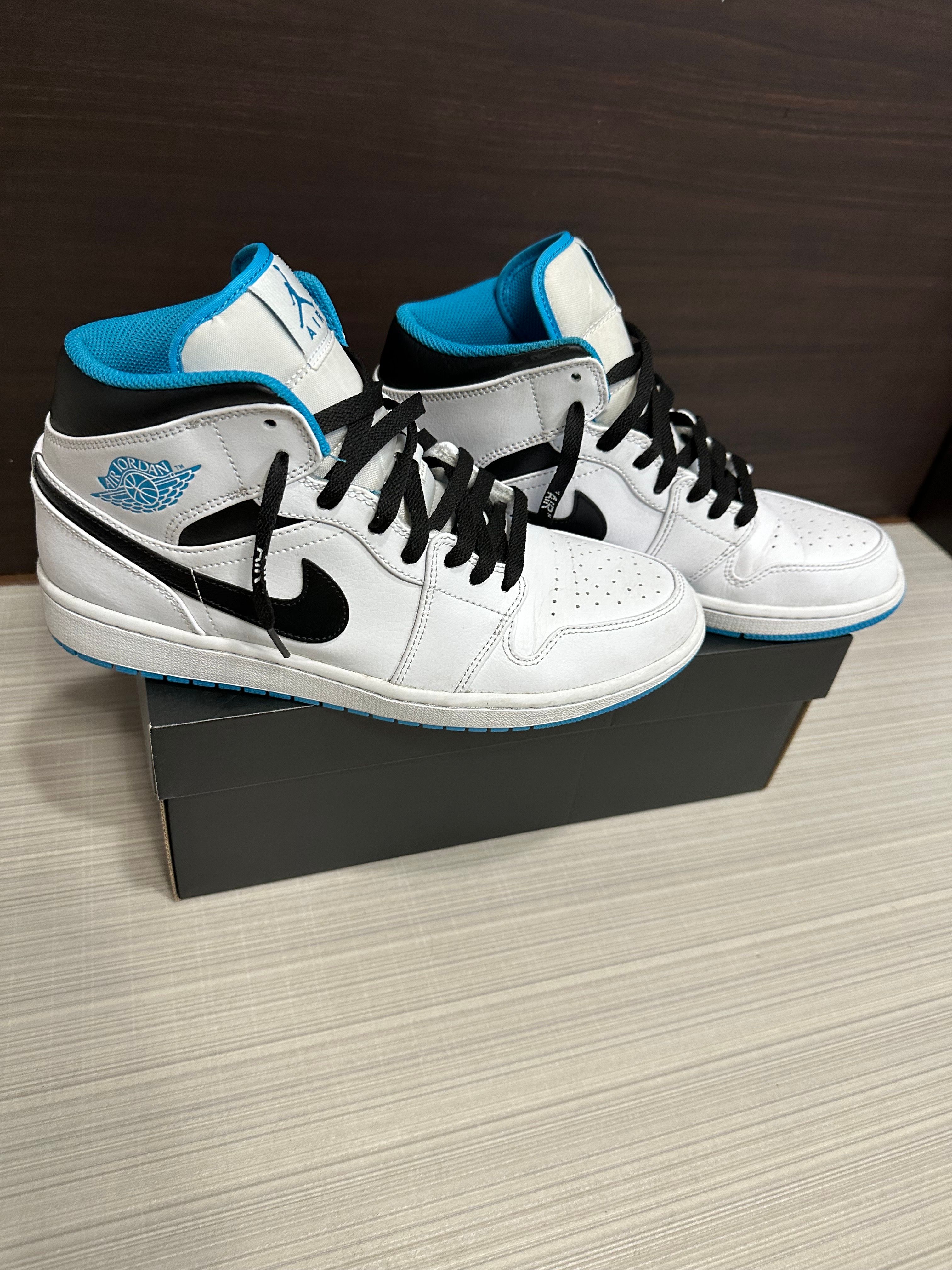 Nike Air Jordan 1 Mid "White/Laser blue"