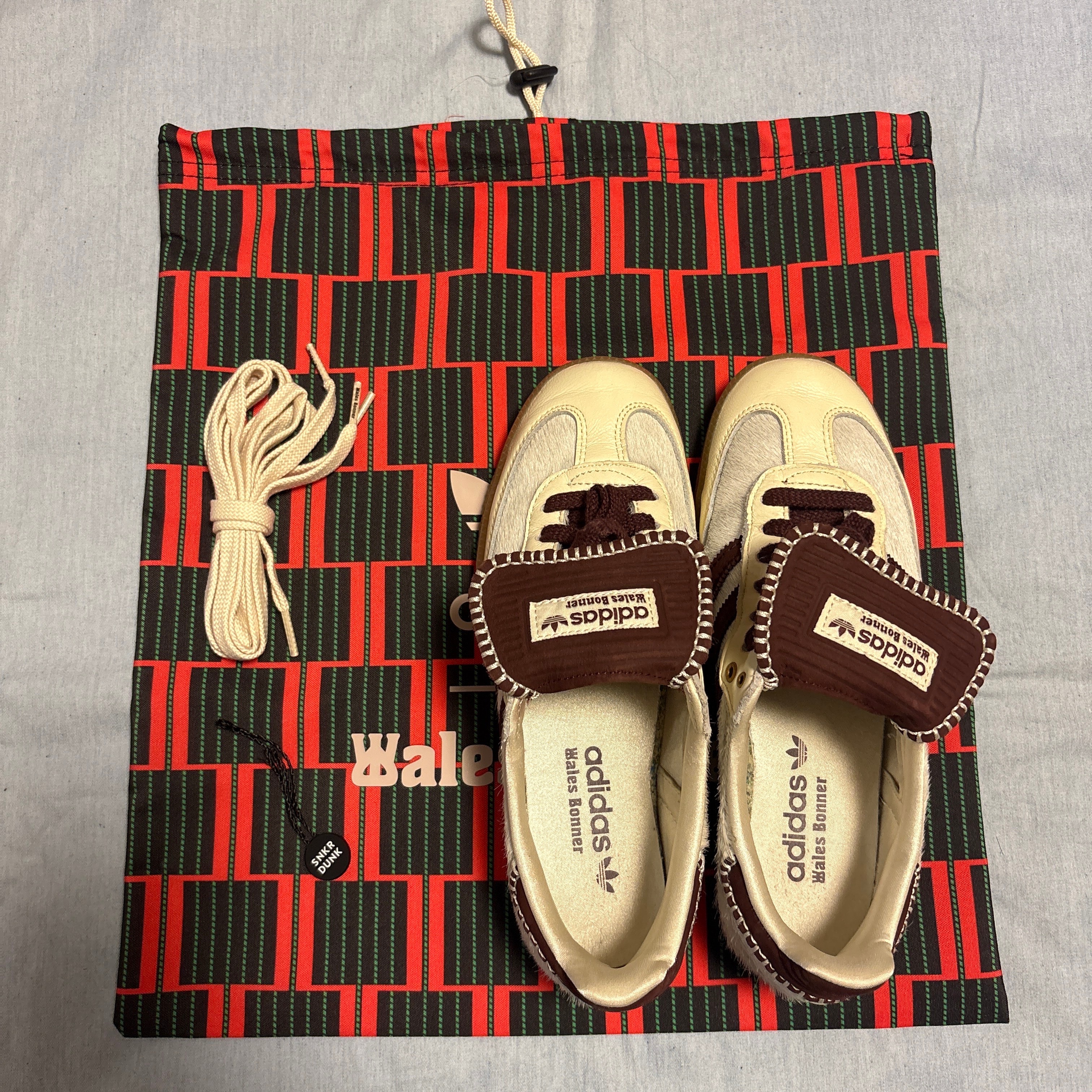 Wales Bonner × adidas Samba Pony Tonal Low "Cream White/Mystery Brown"