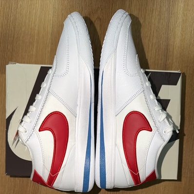Nike Book 1 Cortez "Forrest Gump/White and Varsity Red" (FJ4250-105/FJ4249-105)