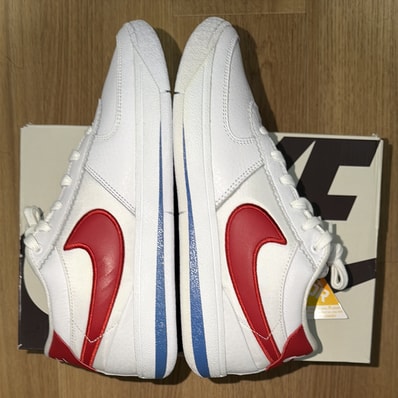 Nike Book 1 Cortez "Forrest Gump/White and Varsity Red" (FJ4250-105/FJ4249-105)