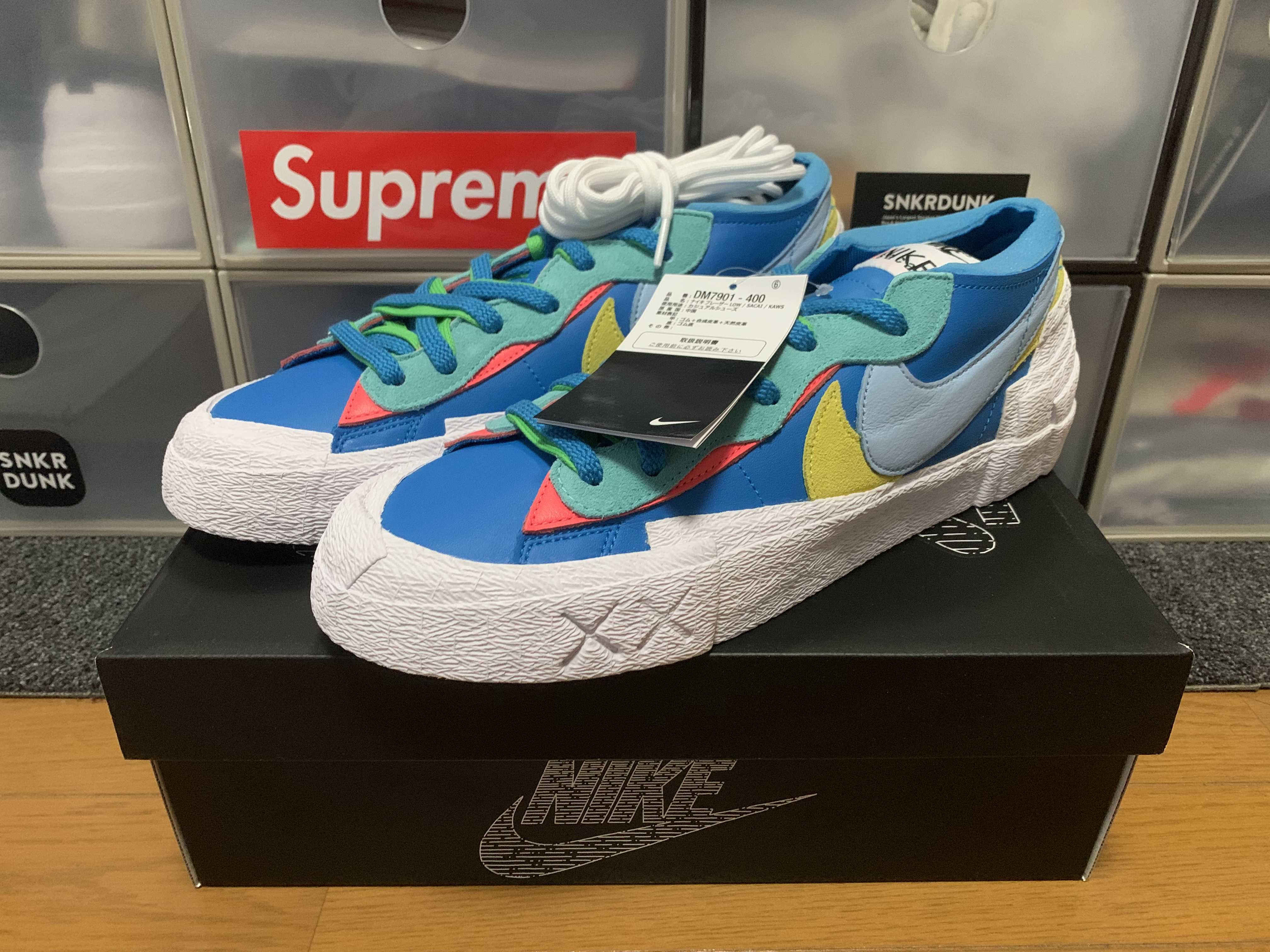 KAWS × sacai × Nike Blazer Low "Neptune Blue"