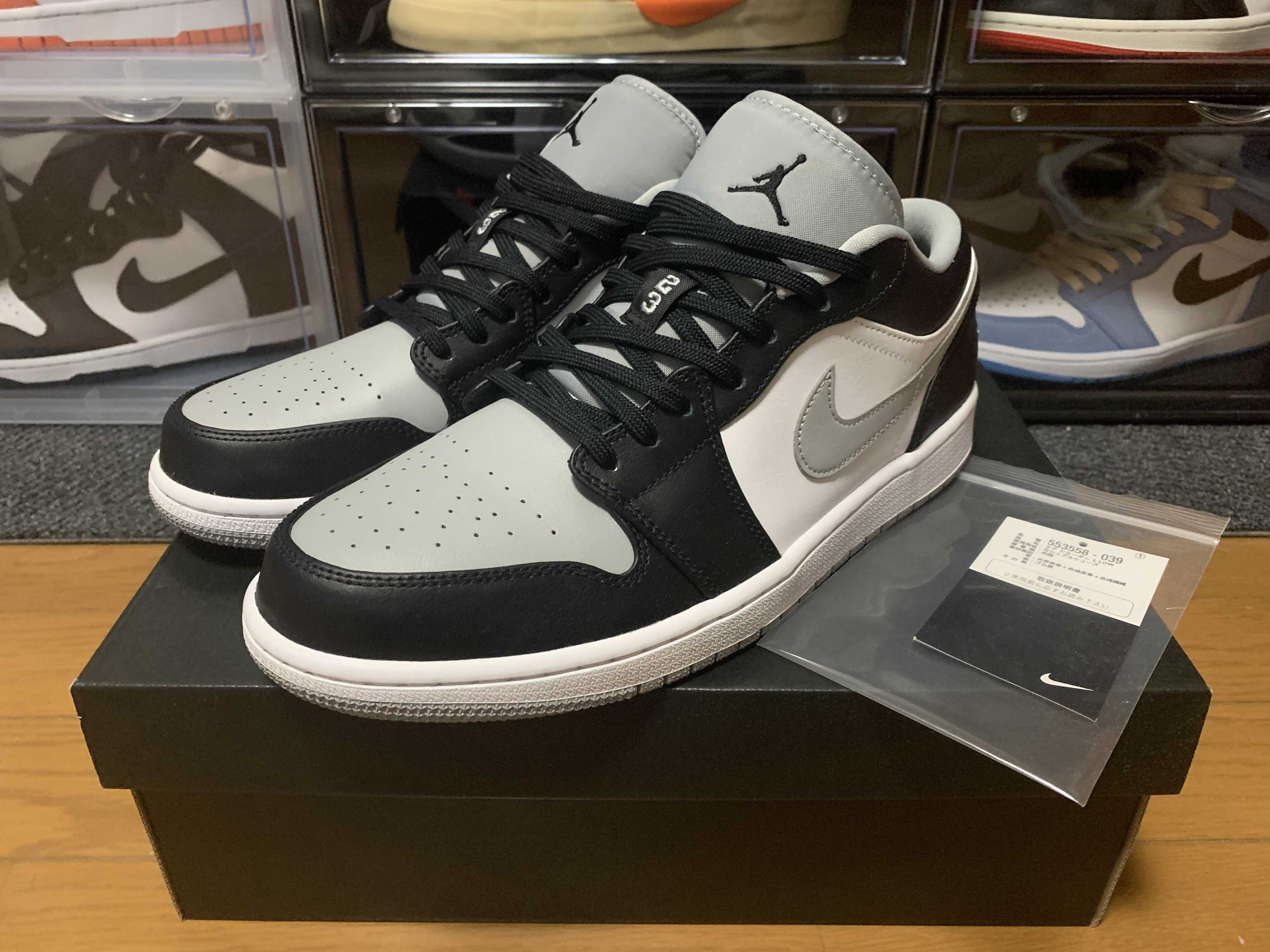 NIKE AIR JORDAN 1 LOW "BLACK/LIGHT SMOKE GREY"