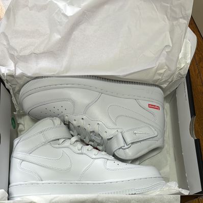 Supreme × Nike Air Force 1 Mid "White" FW24