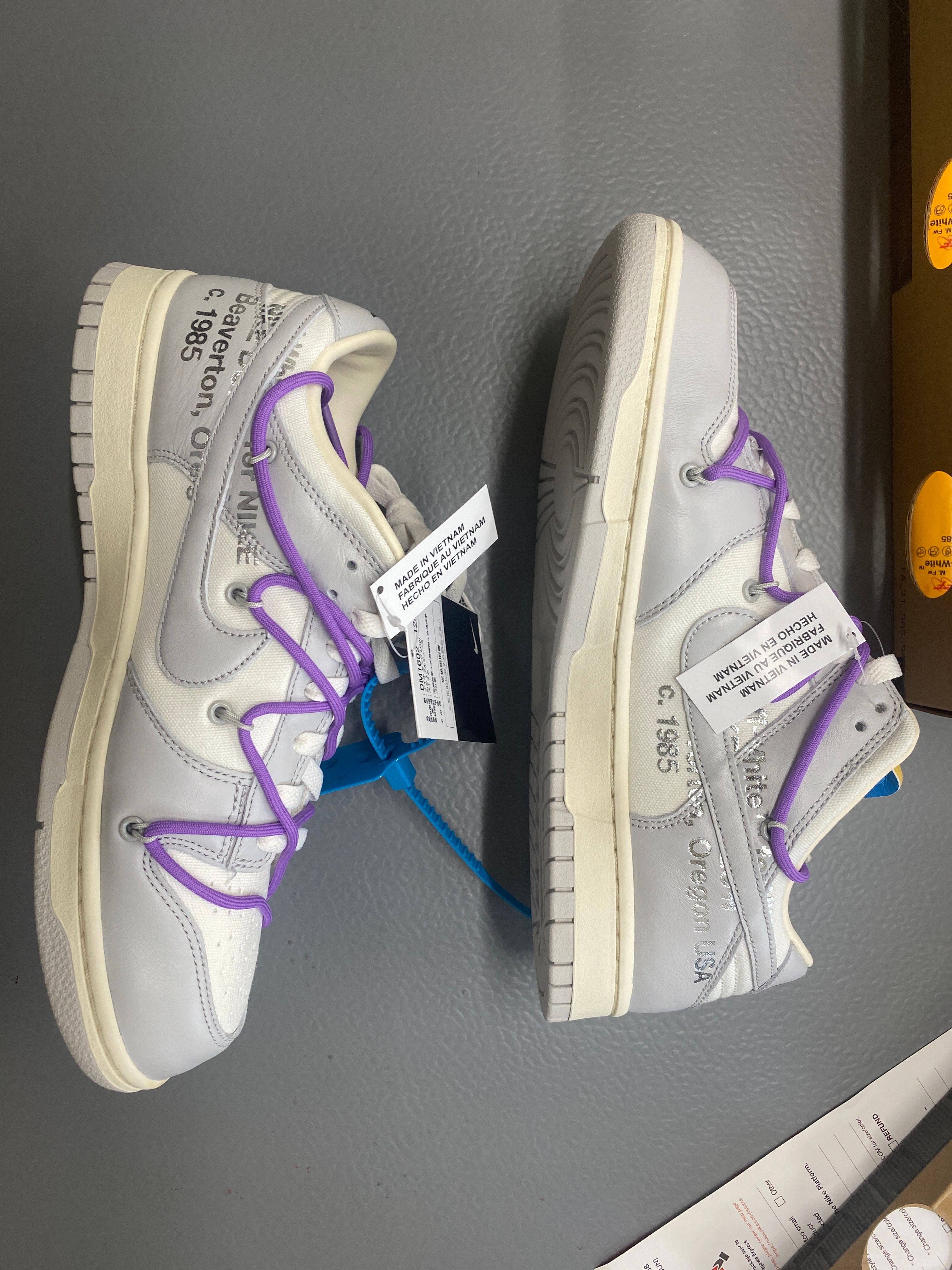 Off-White × Nike Dunk Low "Sail/Neutral Gray"