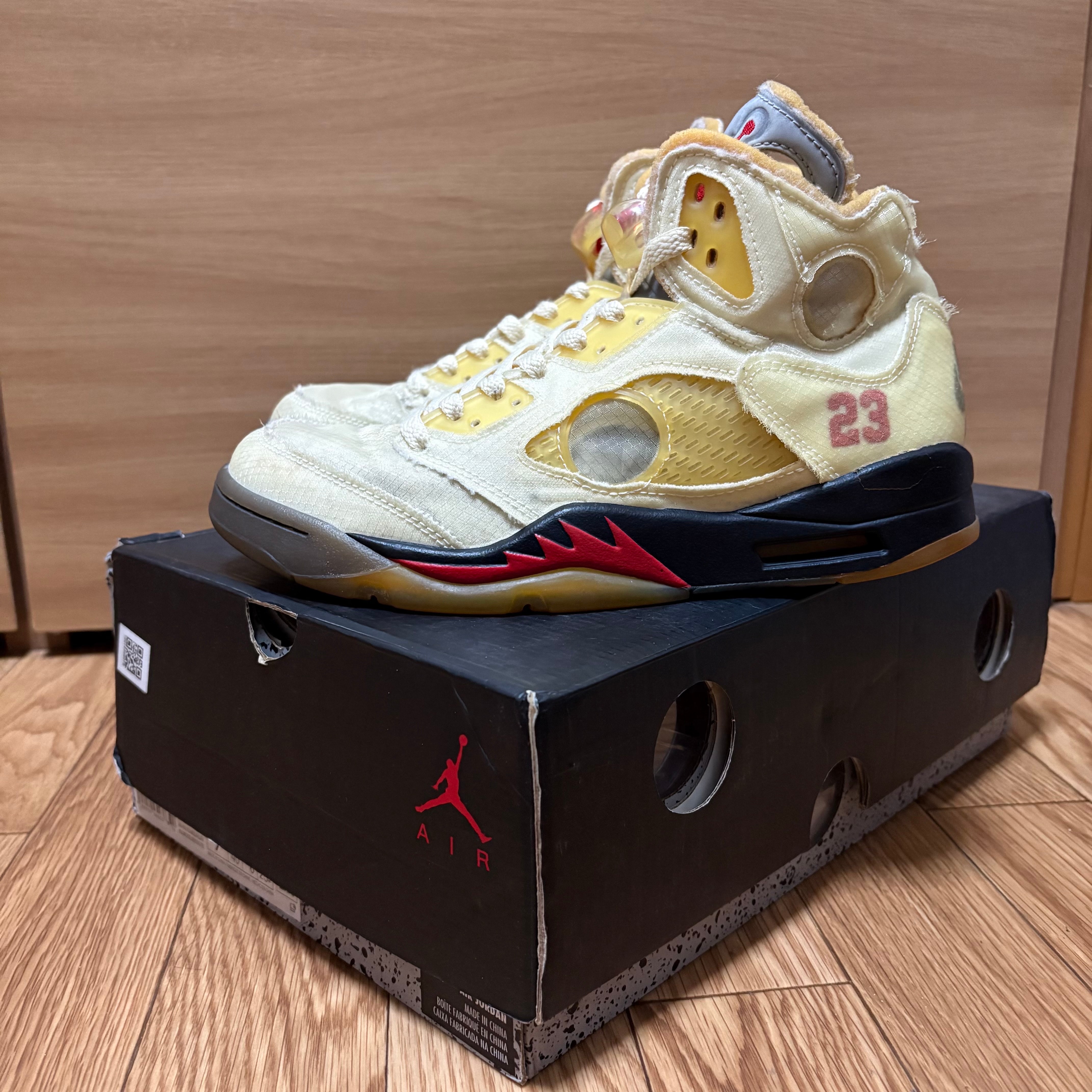 Off-White × Nike Air Jordan 5 "Sail"  