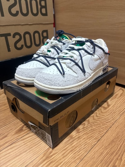 Off-White × Nike Dunk Low "Sail/Neutral Grey/Gridiron"