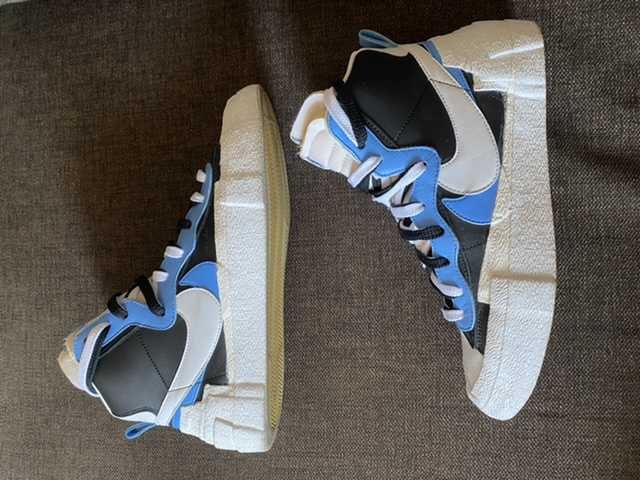 sacai × NIKE BLAZER MID "BLACK / BLUE"