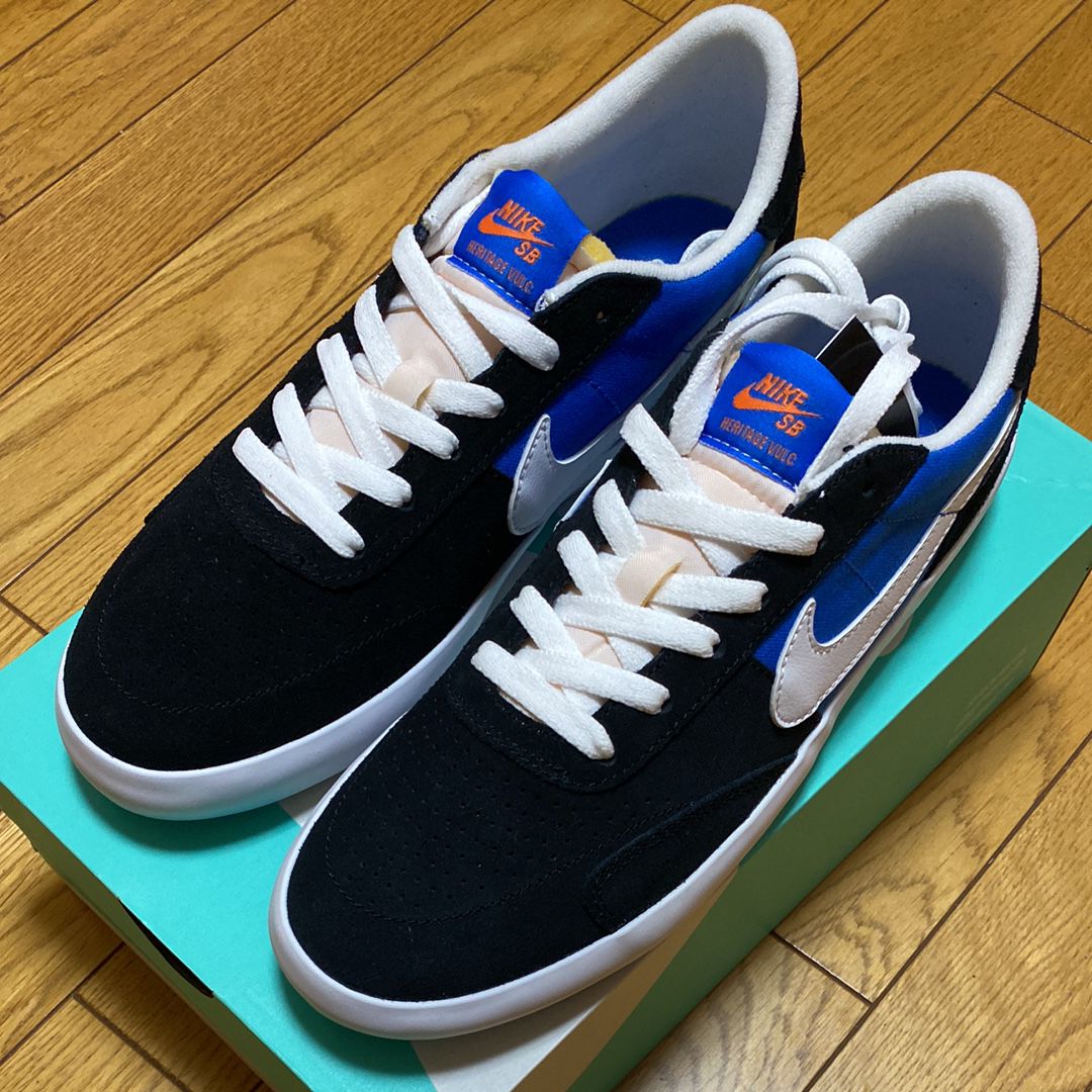 Nike SB Heritage Vulc "Black/Signal Blue/Safety Orange/White"