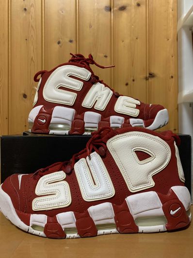 Supreme × Nike Air More Uptempo "White/Red"