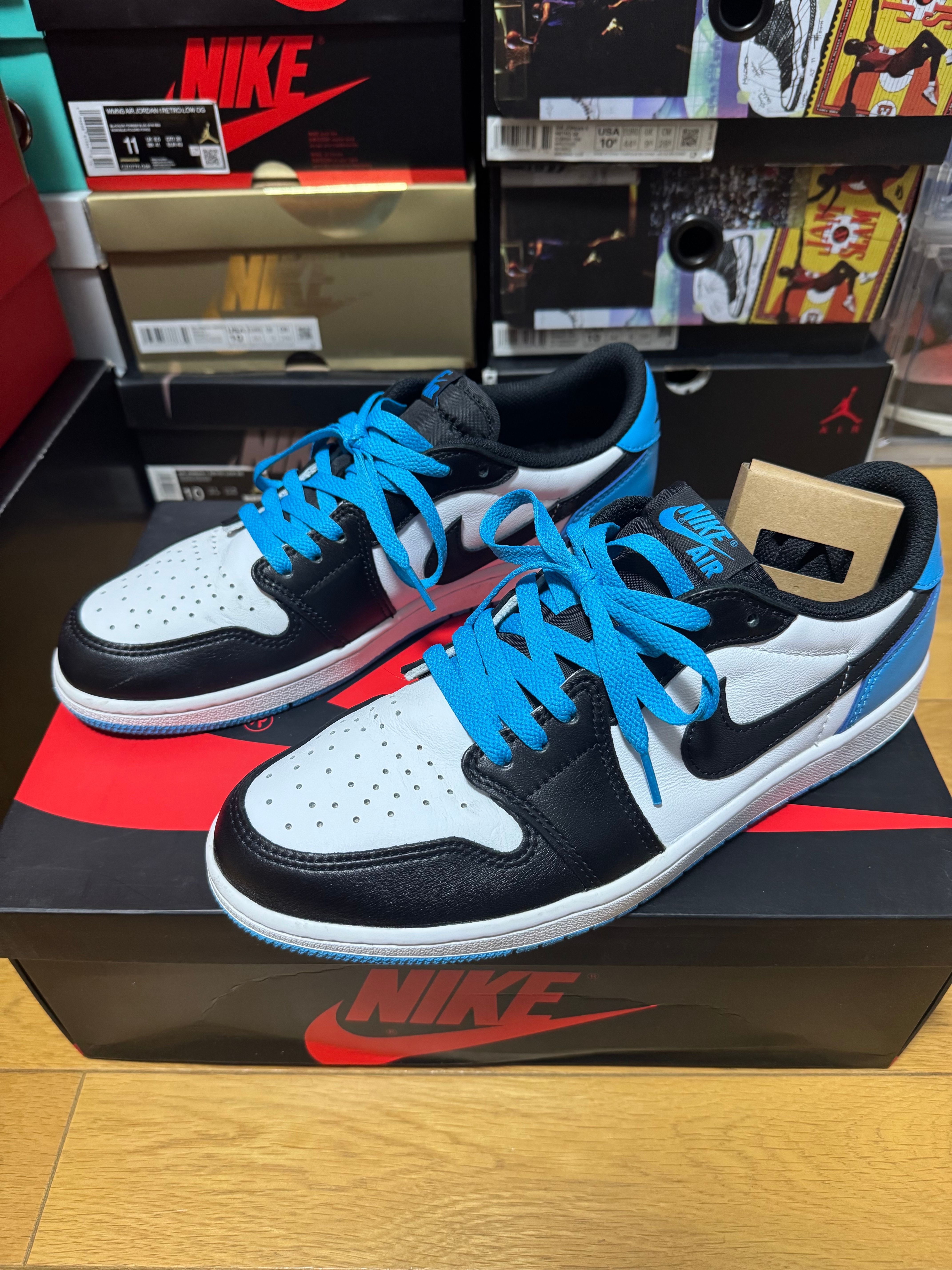 Nike Air Jordan 1 Low OG "Black and Dark Powder Blue/UNC"