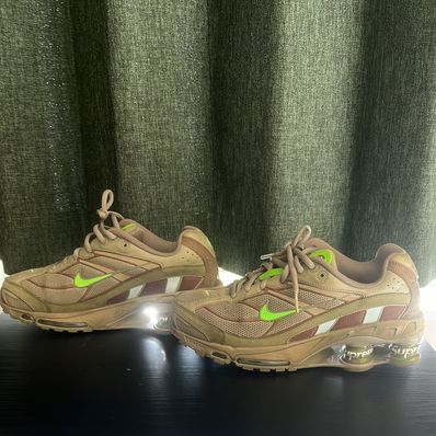 Supreme × Nike Shox Ride 2 "Neutral Olive/Electric Green-Pilgrim"