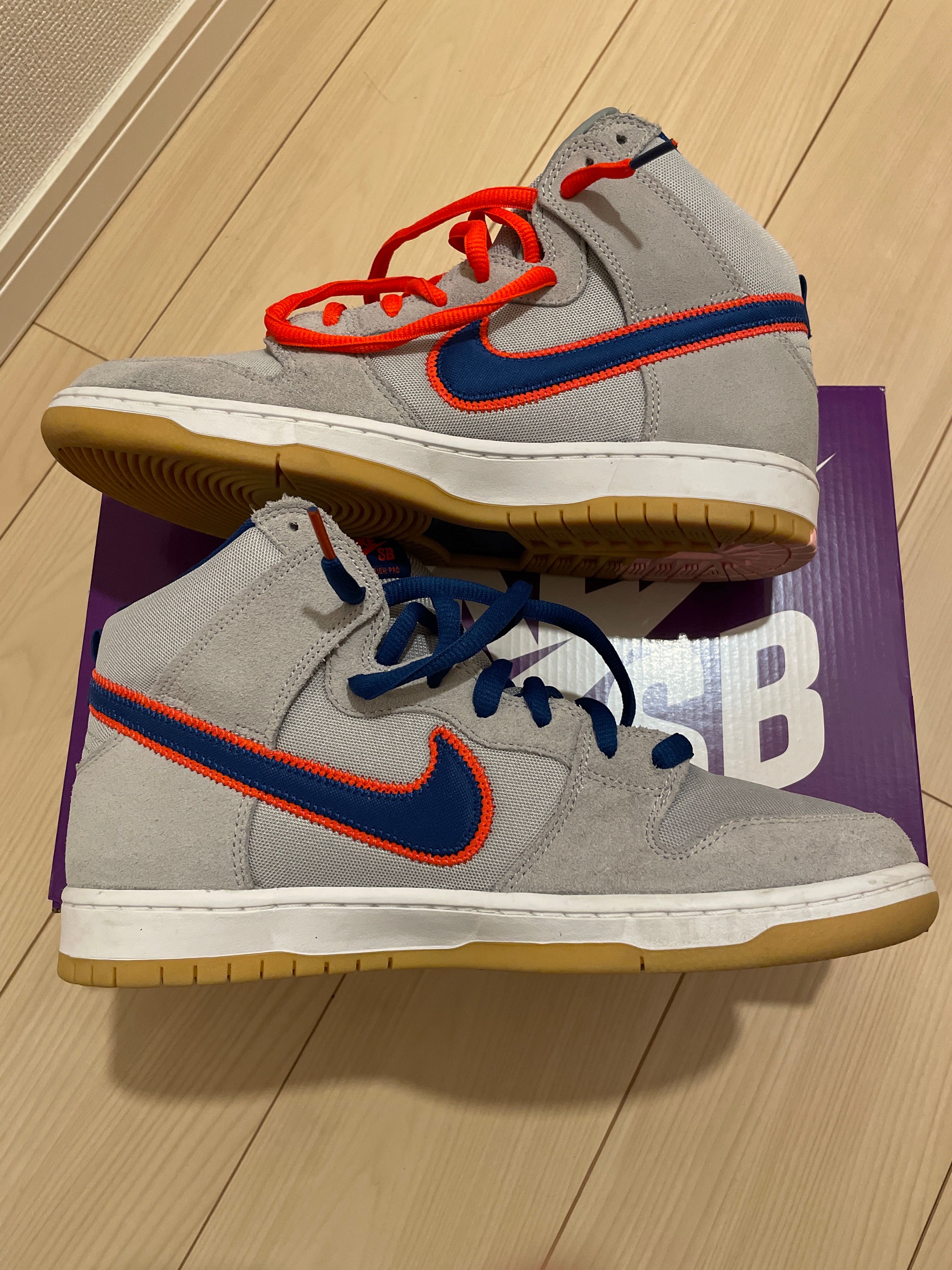 Nike SB Dunk High "Rush Blue and Team Orange/New York Mets" 