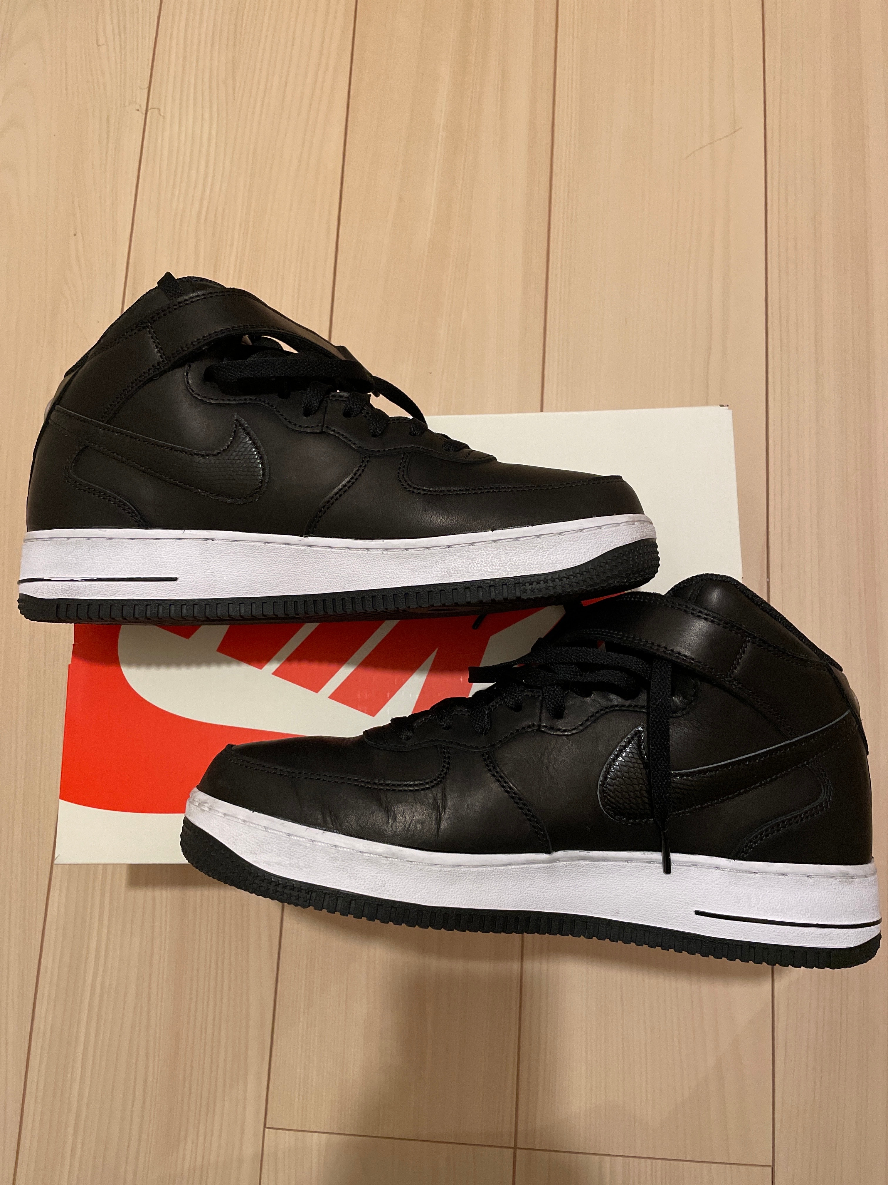 Stussy × Nike Air Force 1 Mid "Black/Black"