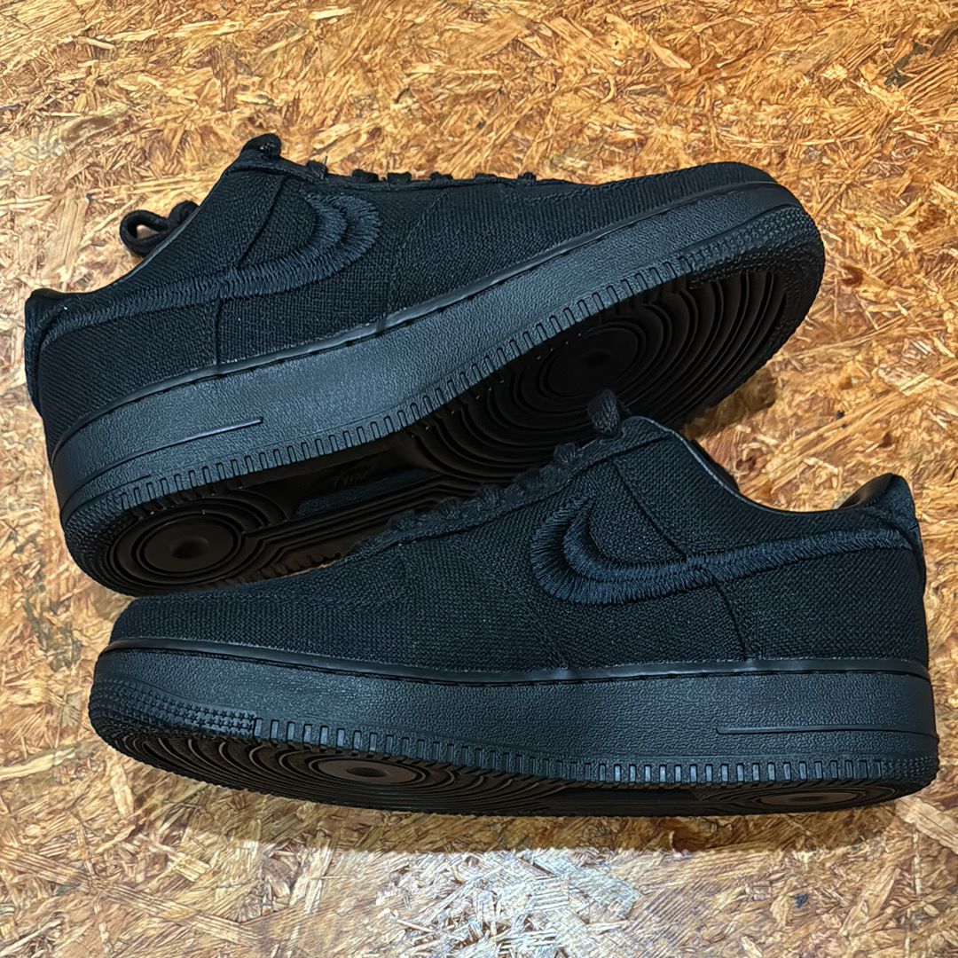 Stussy × Nike Air Force 1 Low "Triple Black"