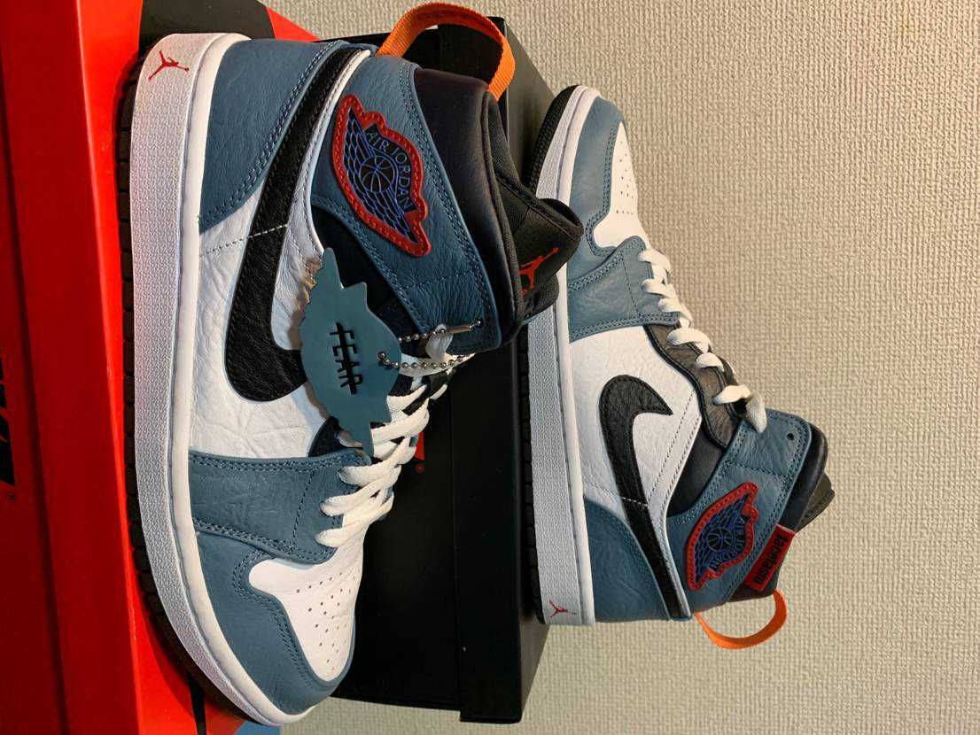 FACETASM × Nike Air Jordan 1 Mid "White/Navy"