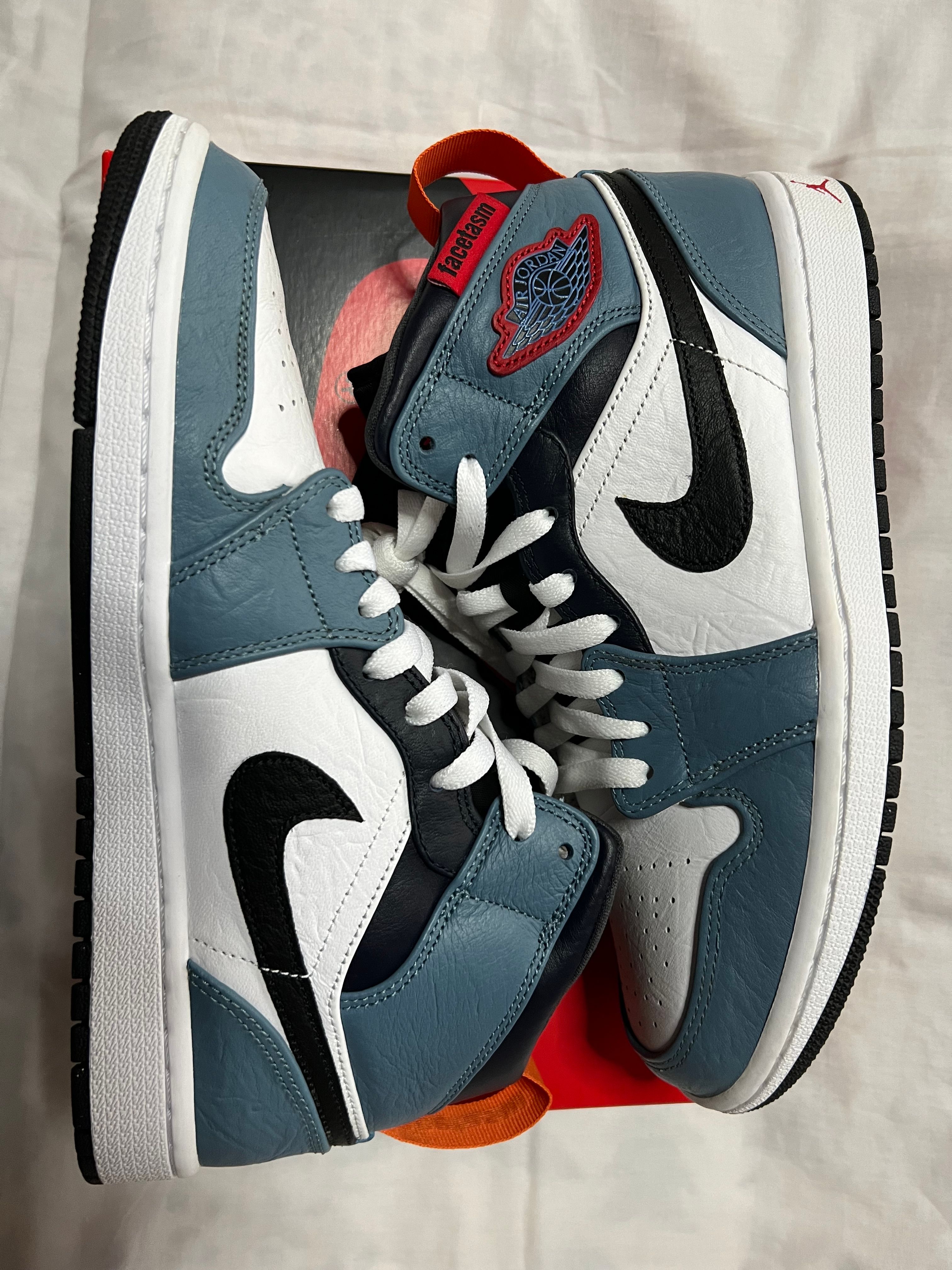 FACETASM × Nike Air Jordan 1 Mid "White/Navy"