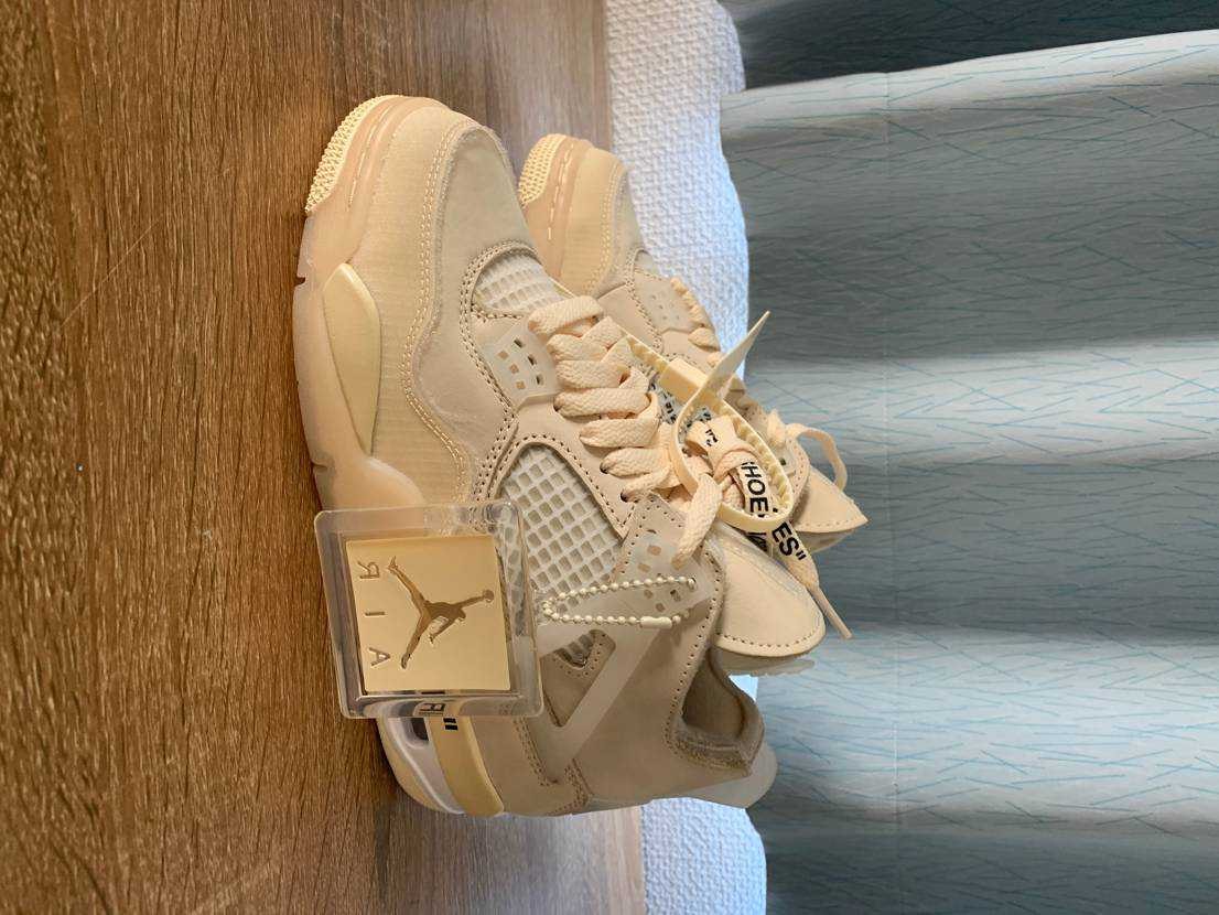 Off-White × Nike Women's Air Jordan 4 SP "Sail"