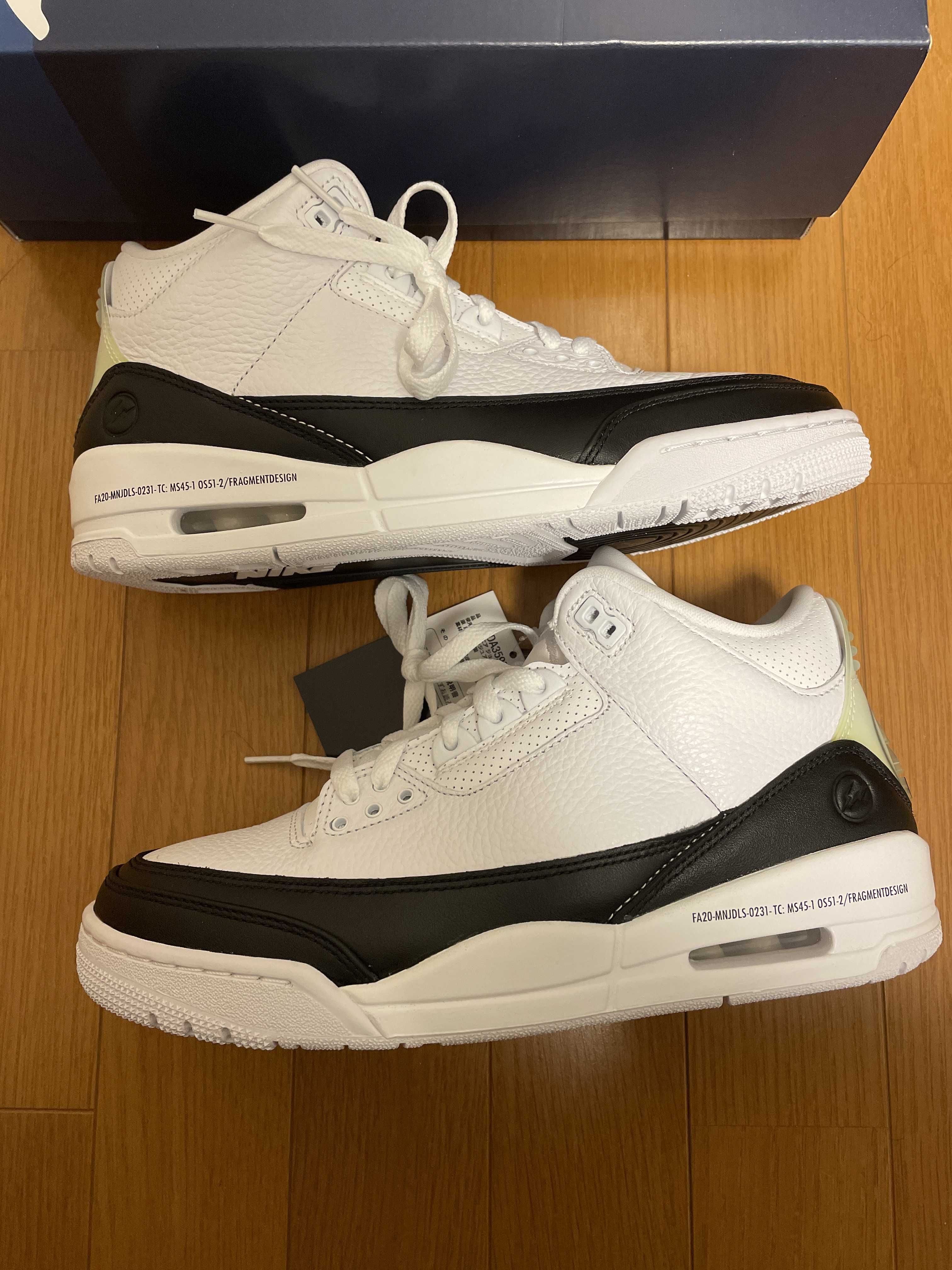 Fragment × Nike Air Jordan 3 "White/Black"