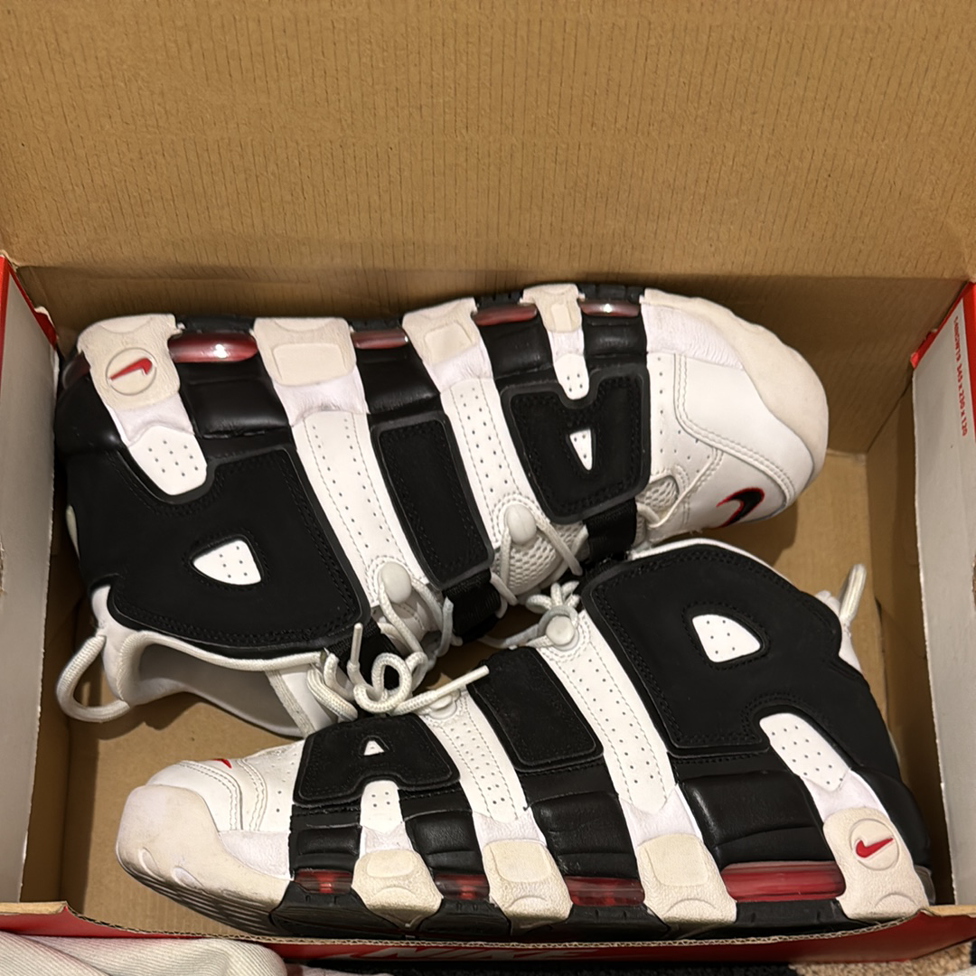 Nike Air More up Tempo "White/Black/University Red"(~2018)