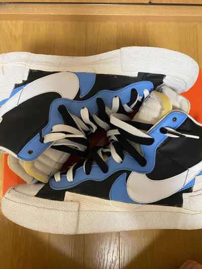 sacai × NIKE BLAZER MID "BLACK / BLUE"