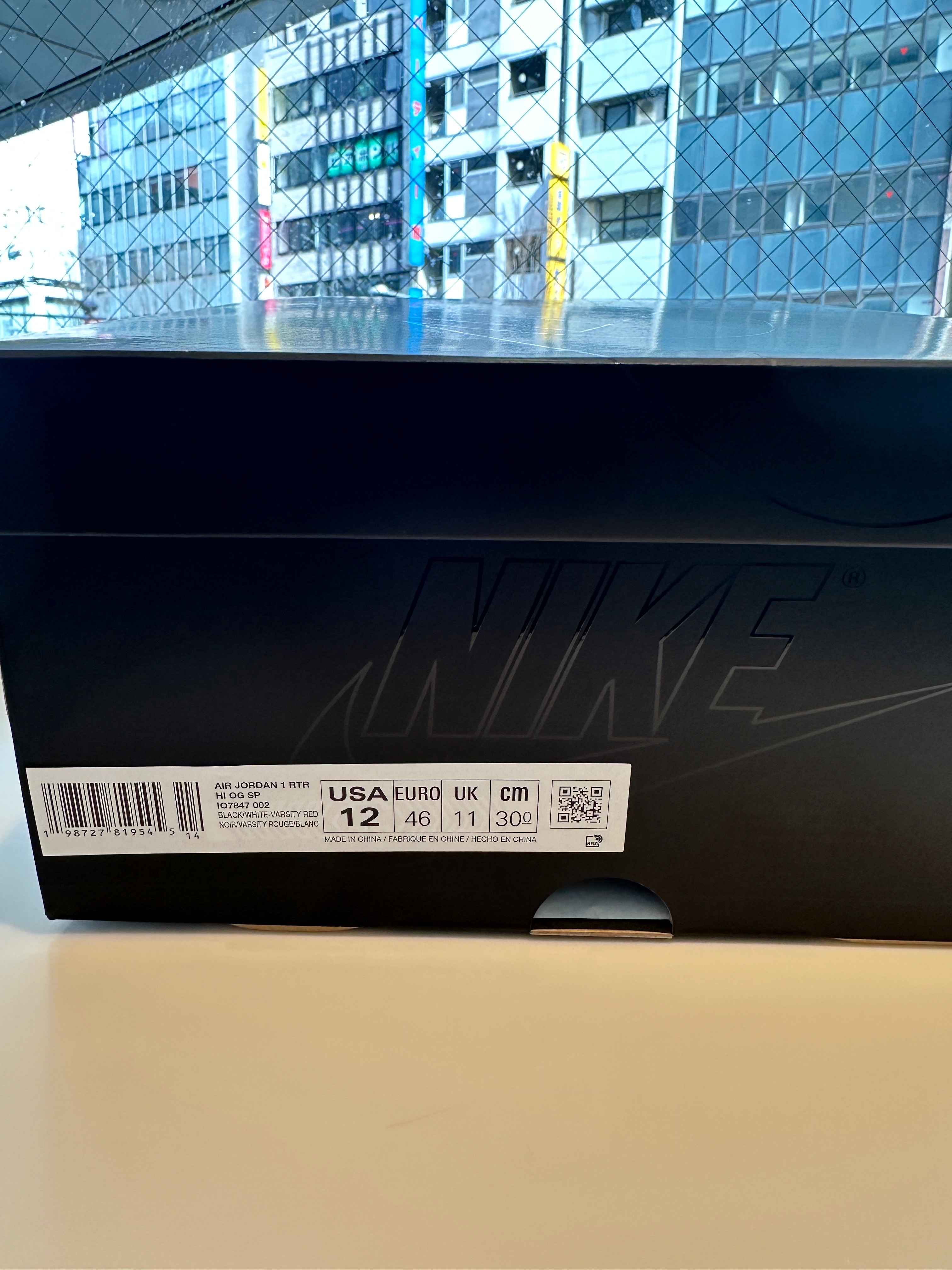 fragment design × UNION × Nike Air Jordan 1 High OG "Black/Varsity Red"