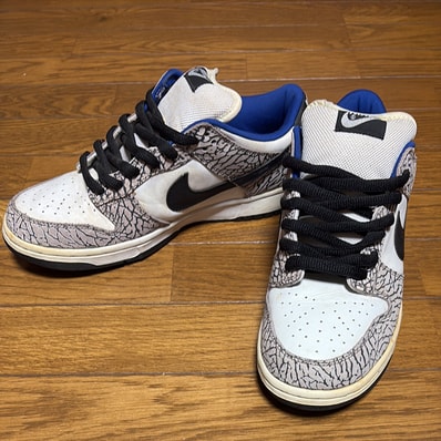 Supreme × Nike SB Dunk Low "White Cement/Safari" (2002)