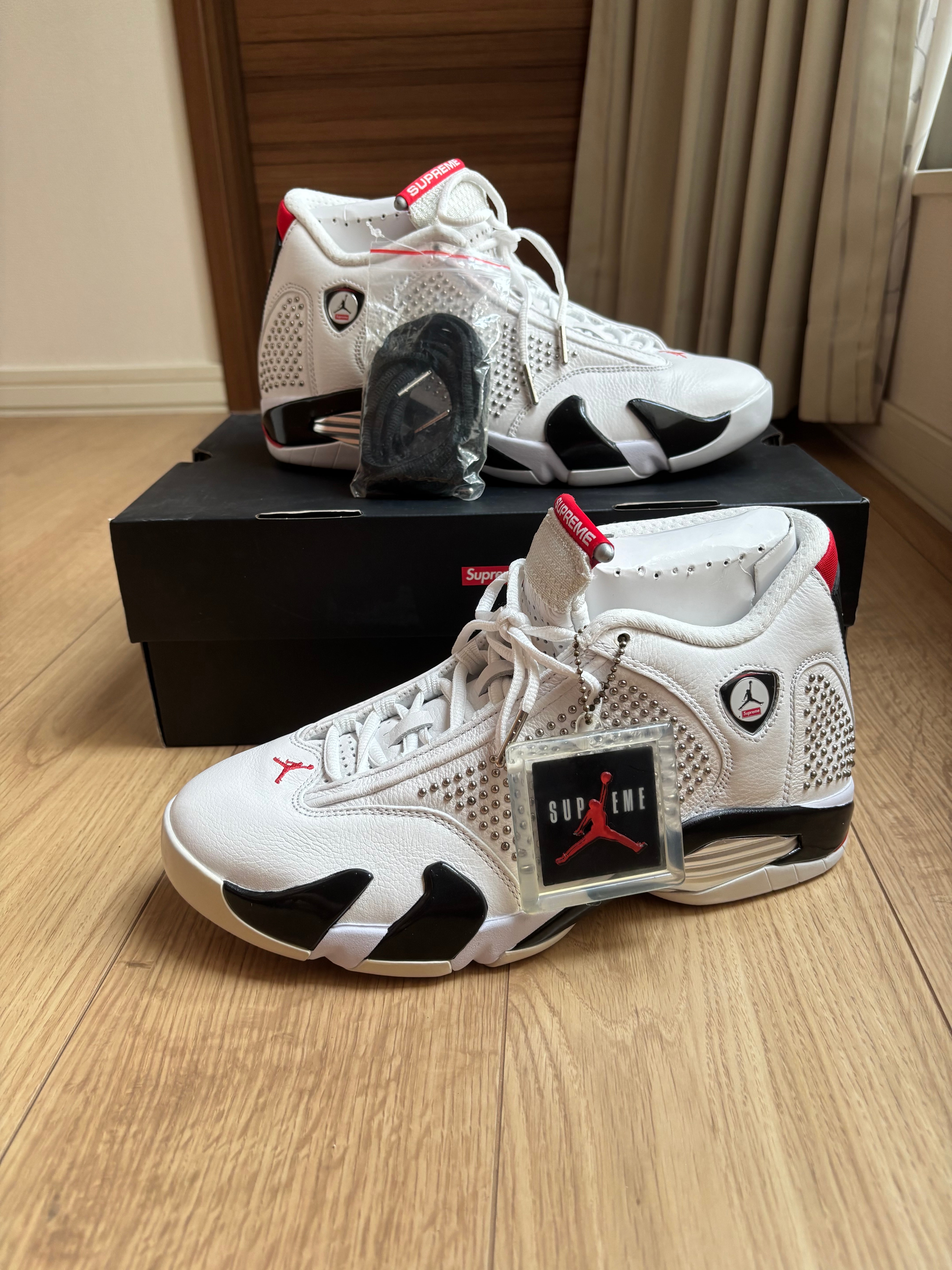 Supreme × Nike Air Jordan 14 Retro "White/University Red"