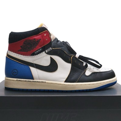 fragment design × UNION × Nike Air Jordan 1 High OG "Black/Varsity Red"