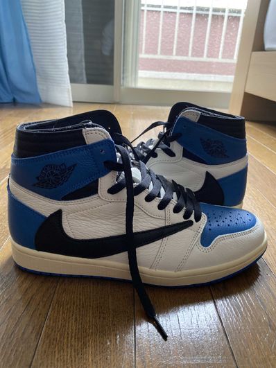 Travis Scott × fragment design × Nike Air Jordan 1 Retro High OG SP "Military Blue"