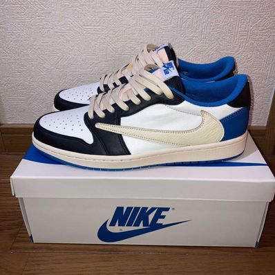 Travis Scott × fragment design × Nike Air Jordan 1 Low OG SP "Military Blue"