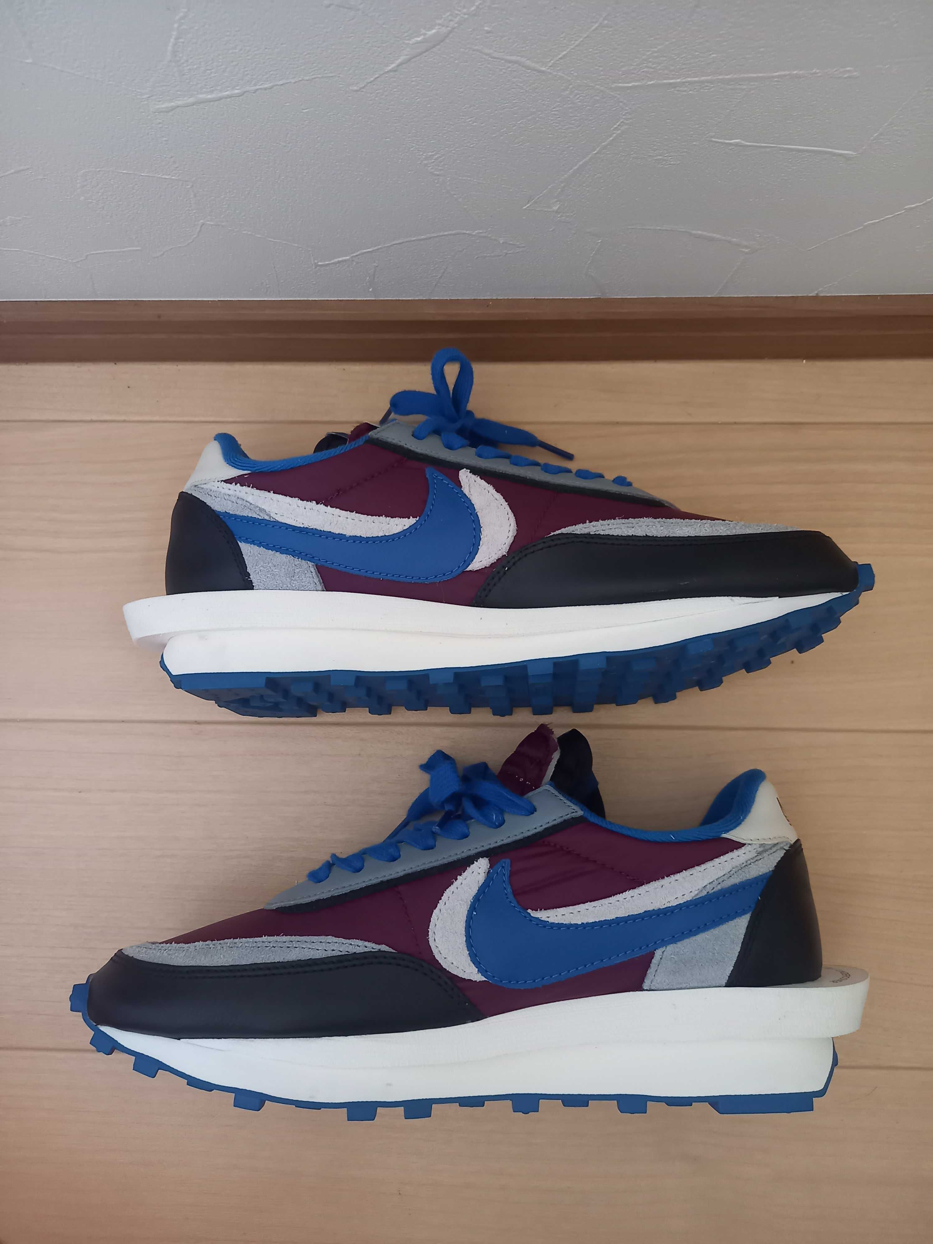 UNDERCOVER × sacai × Nike LD Waffle "Night Maroon/Pale Ivory-Ground Grey-Team Royal"